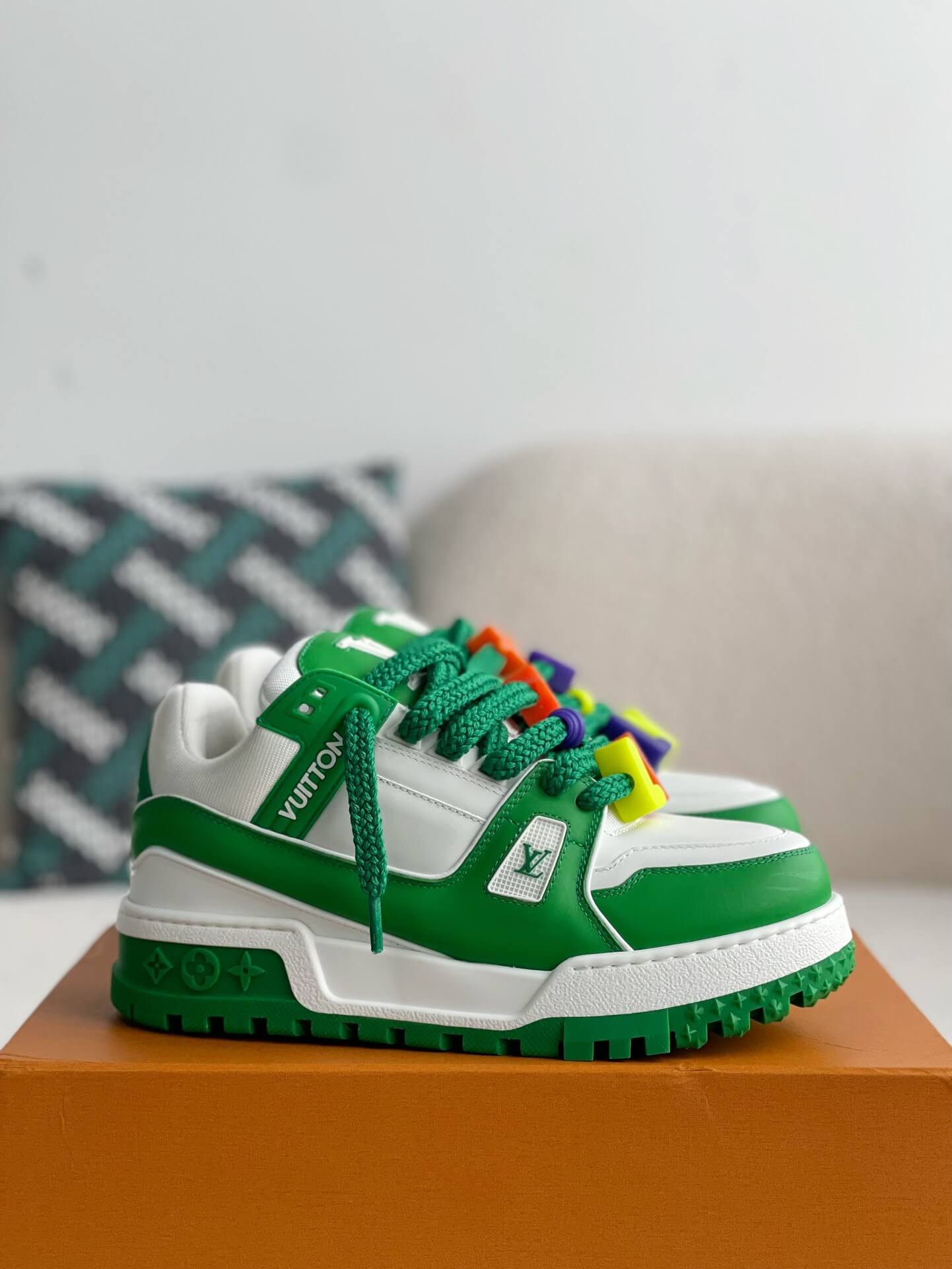 Louis Vuitton LV Trainer Green Maxi Sneaker - Sneaker Replica Workshop