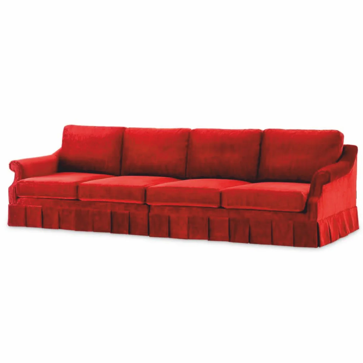 Luxury Velvet Sofa Red 316 cm - Luxury Living Room & Hotel Furniture