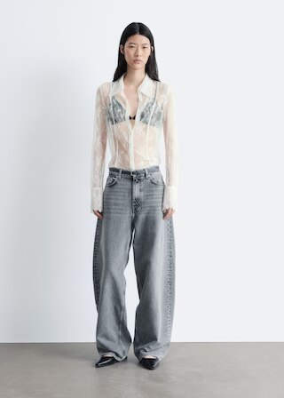 & Other Stories TAPERED LACE SHIRT