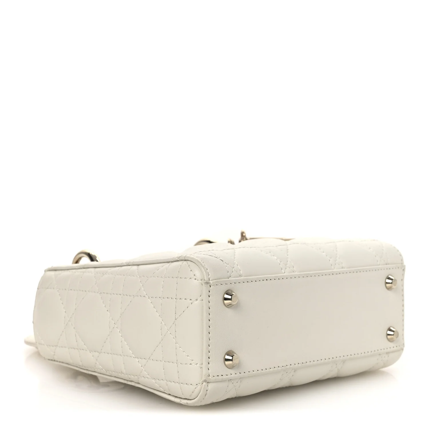 Lambskin Cannage Mini Lady Dior White - Top Club