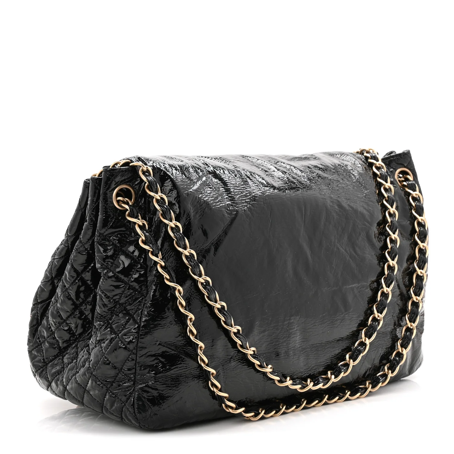 Vinyl Medium Rock and Chain Flap Black - Top Club