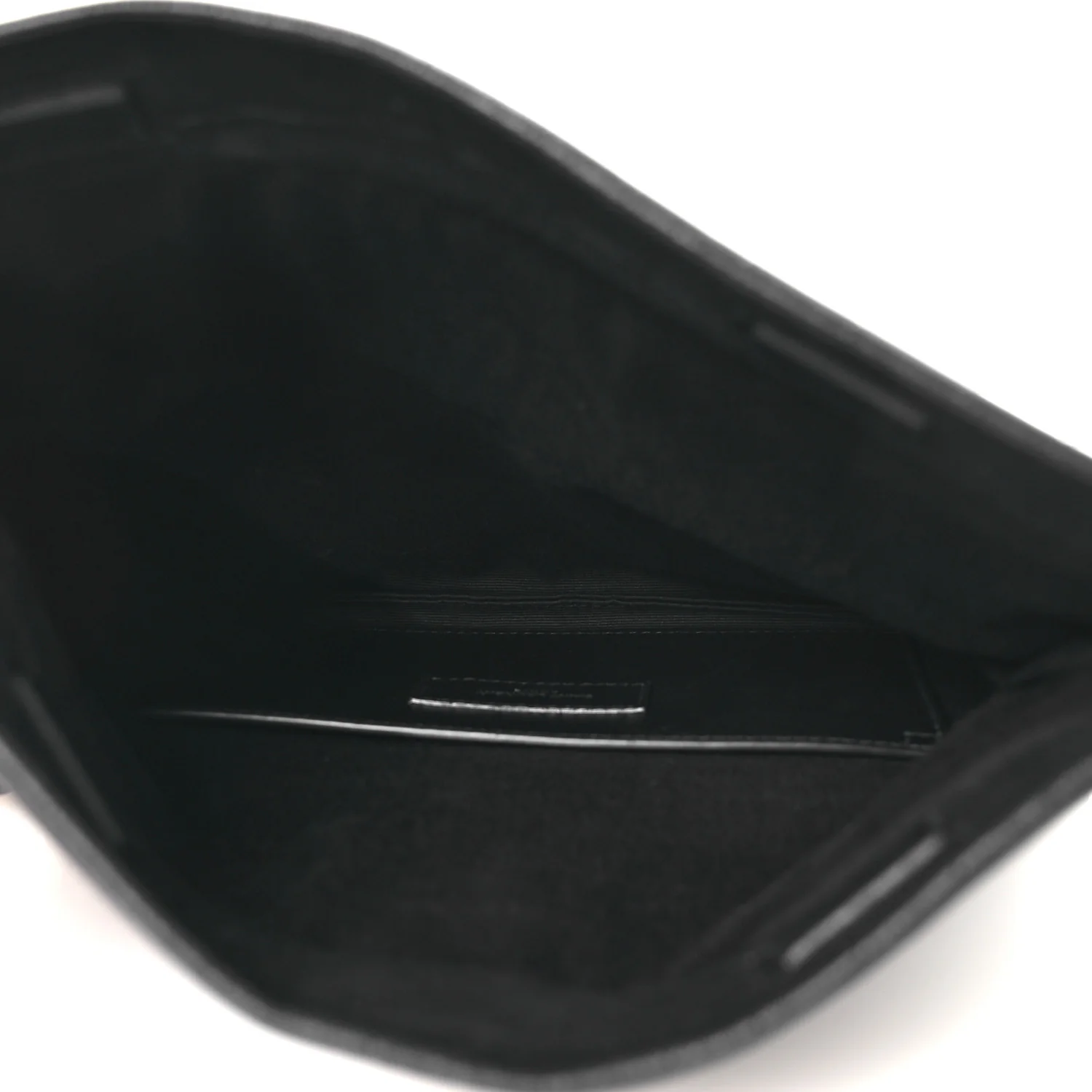 Calfskin Crocodile Embossed West Hollywood Monogram Fold Over Clutch Black - Top Club