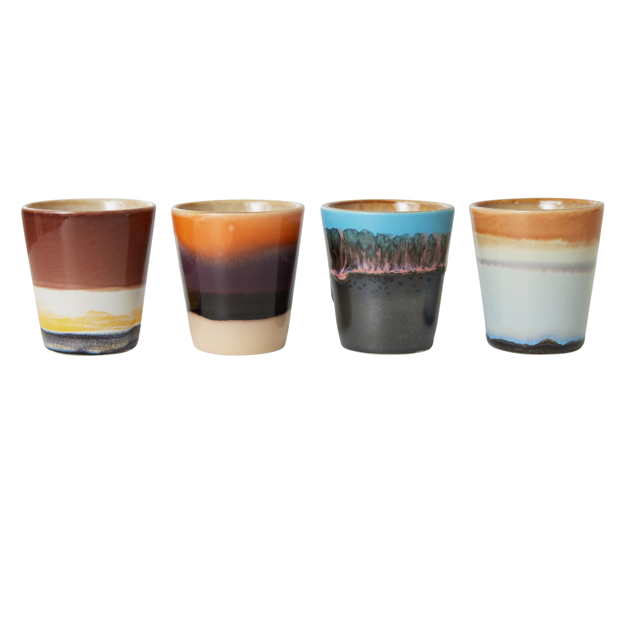 Servies 70's Ceramics Ristretto mok Solar - set van 4