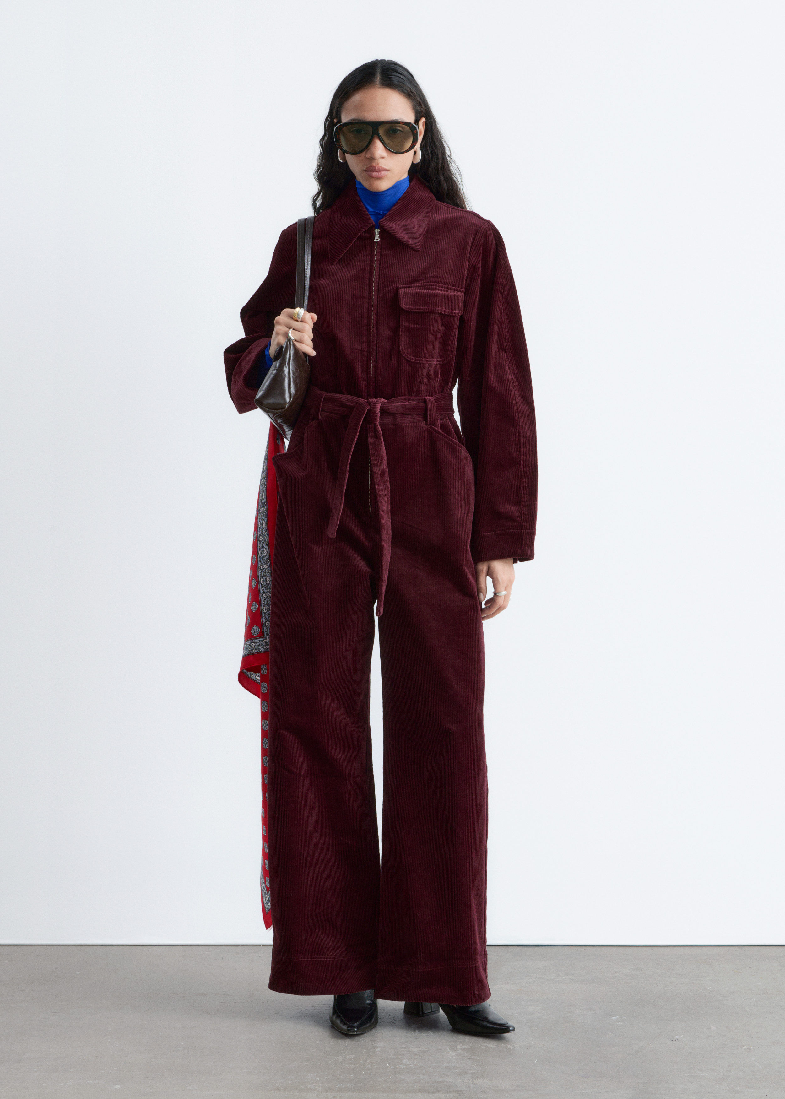 & Other Stories BELTED CORDUROY JUMPSUIT