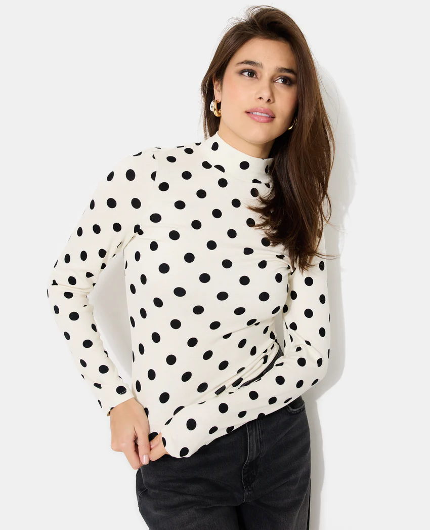 Pimkie T-shirt manches longues motifs pois