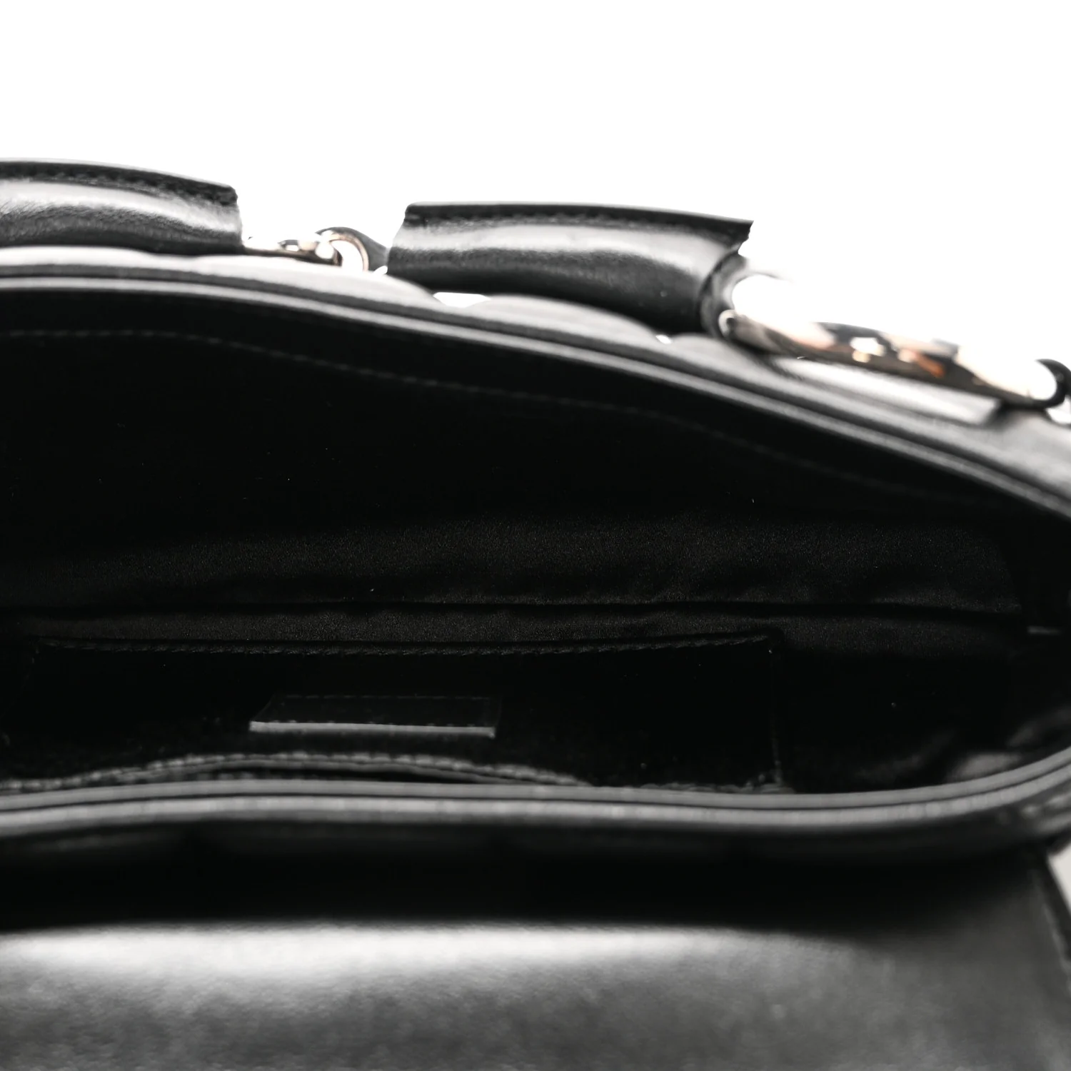 Nappa Vertical Matelasse Small Maxi Horsebit Chain Shoulder Bag Black - Top Club