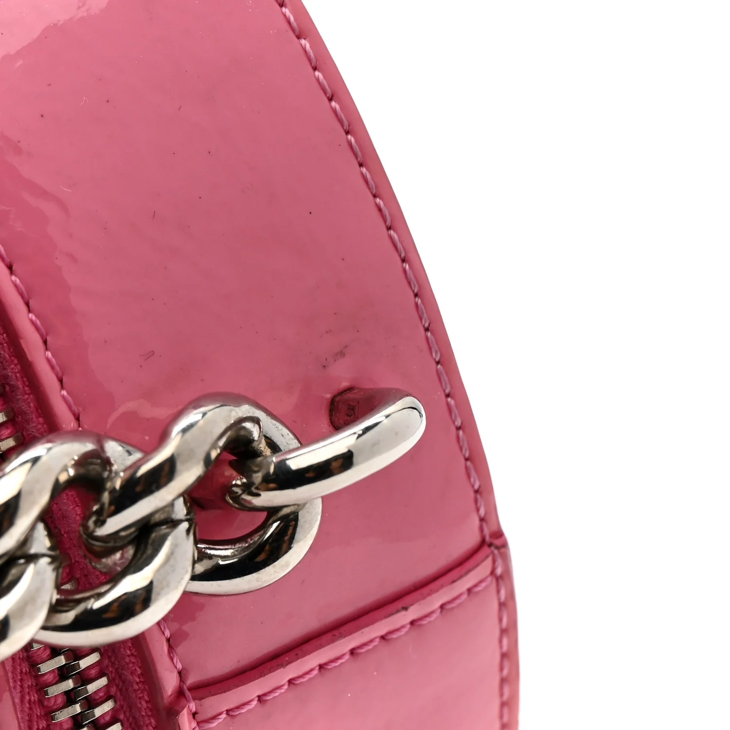Patent Round As Earth Evening Bag Pink - Top Club