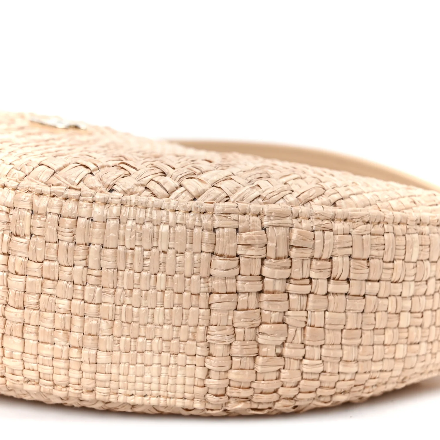 Raffia Other Shape With Chain Beige - Top Club