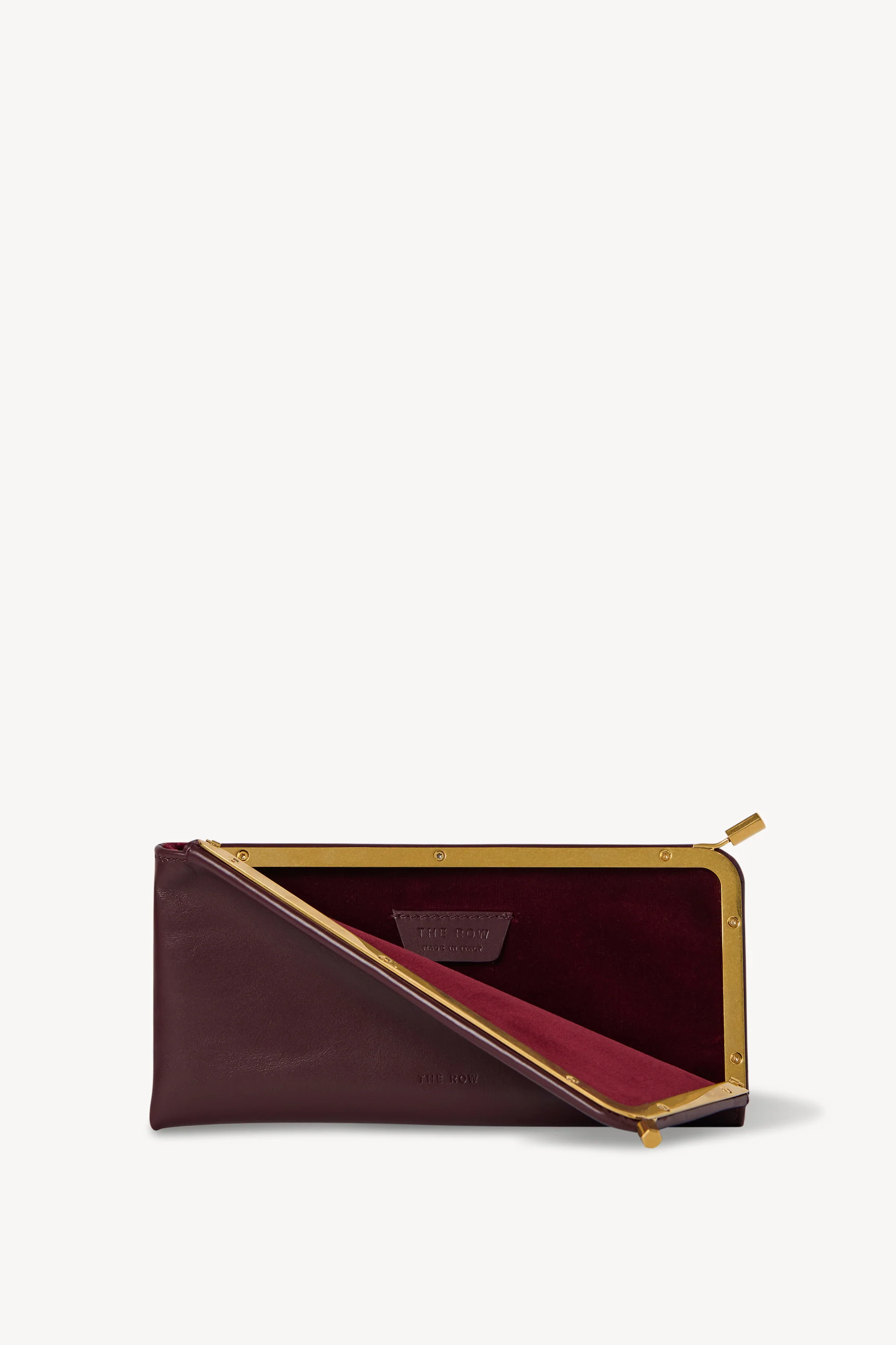 Clasp Sunglasses Case in Leather