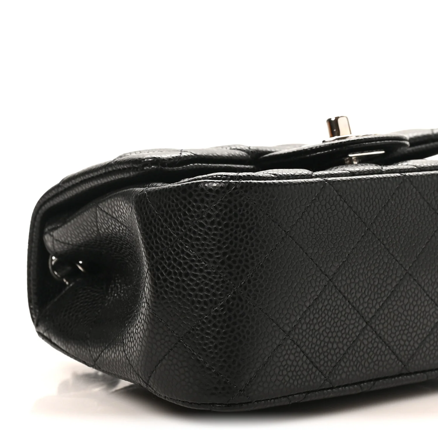 Caviar Quilted Mini Square Flap Black - Top Club