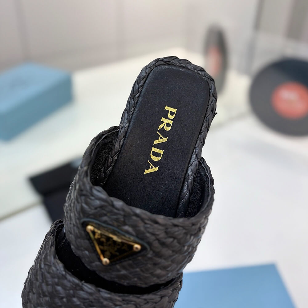 Prada Raffia slides - Top Club