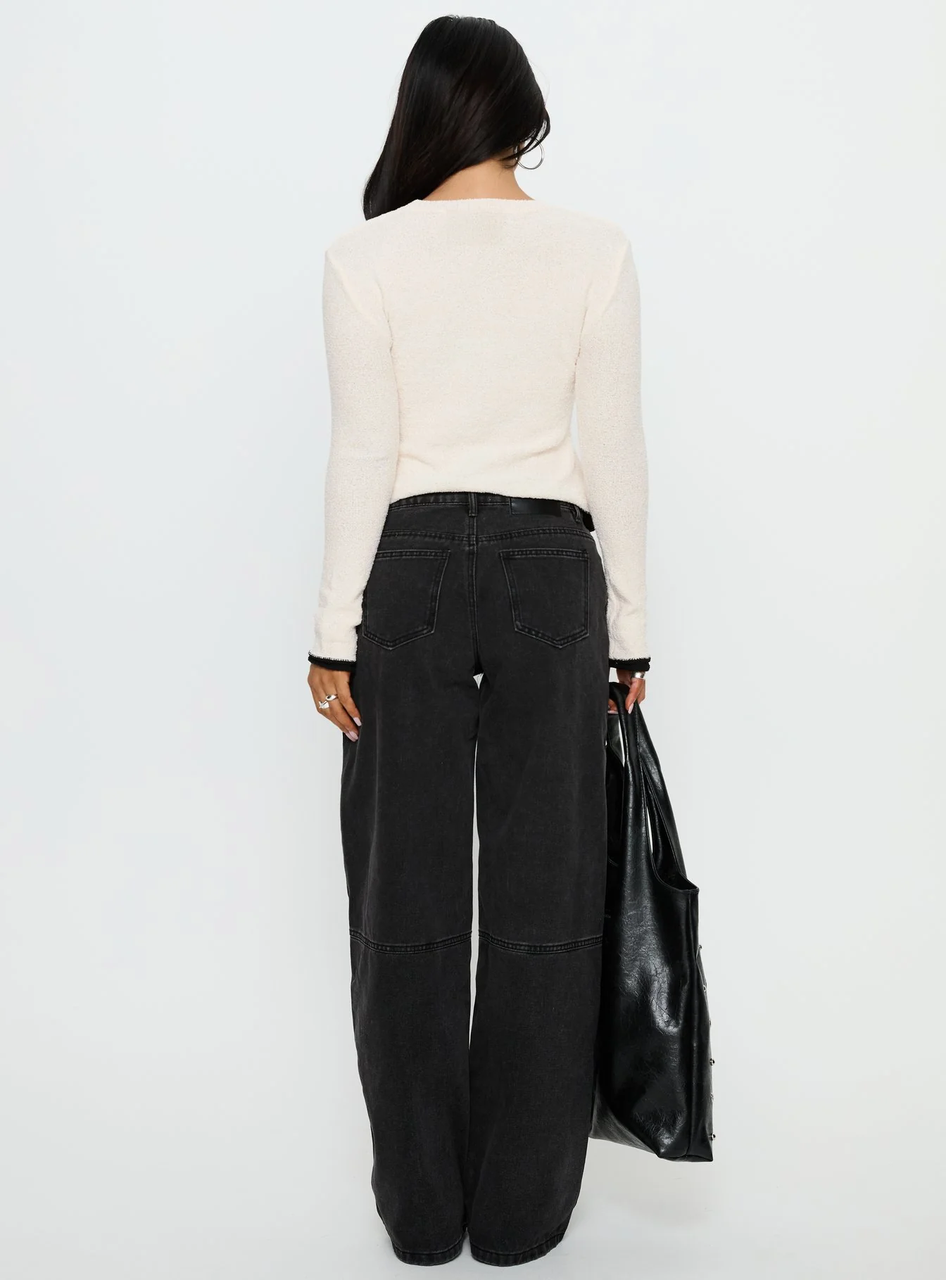 Lando Low Rise Straight Leg Jeans Washed Black