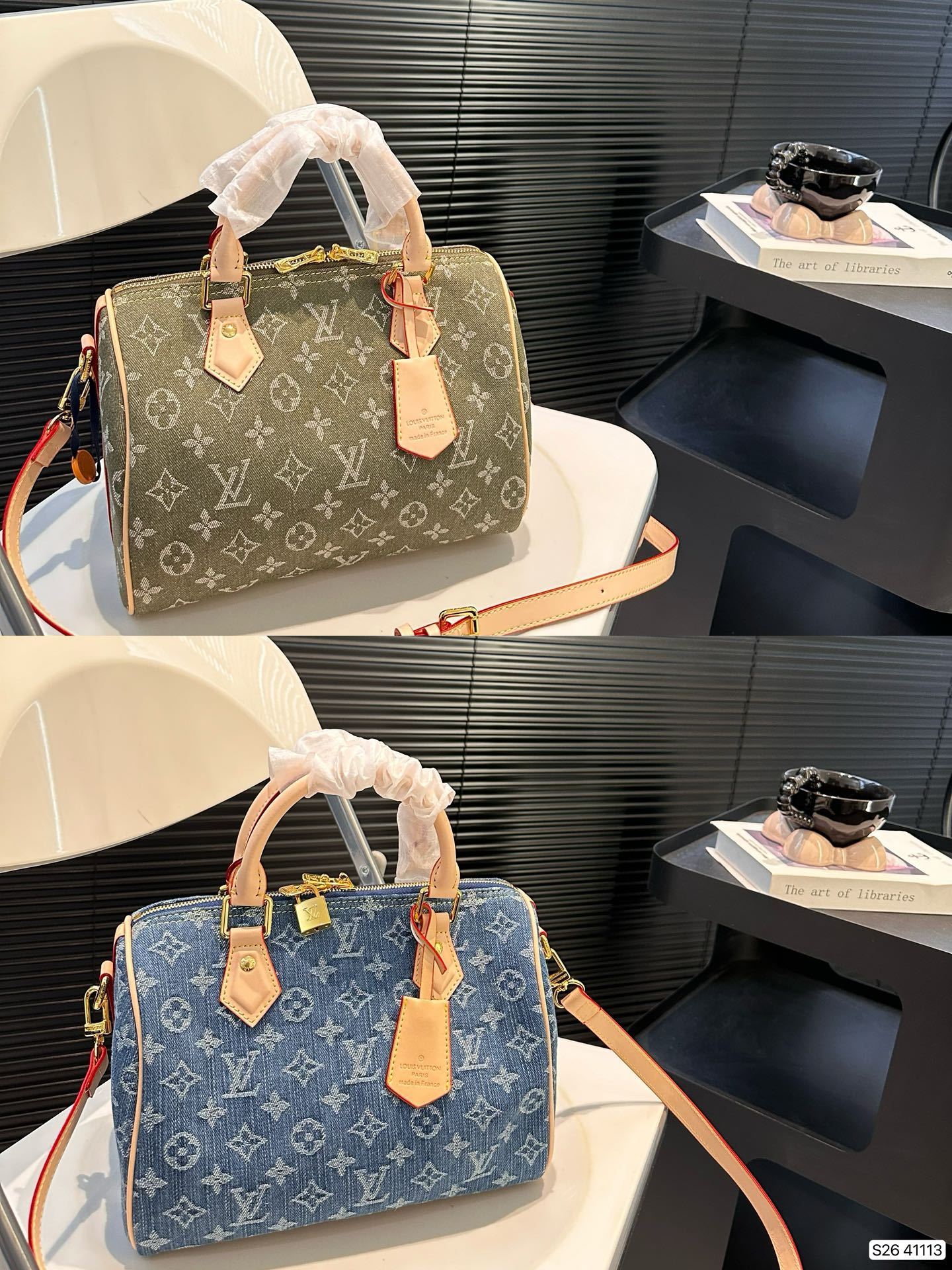 Louis new arrival speedy 25 denim bag size: 25 * 19  cm - Top Club