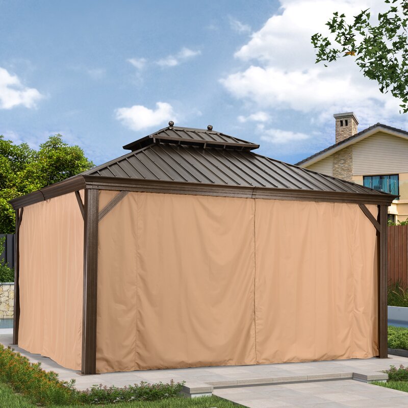 10 Ft. W x 12 Ft. D Aluminium Patio Gazebo