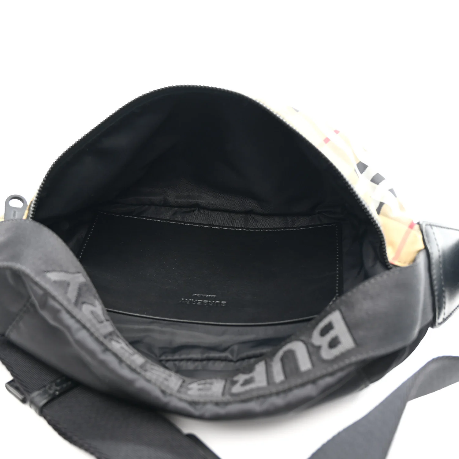 Nylon Vintage Check Sonny Bum Bag Archive Beige Black - Top Club