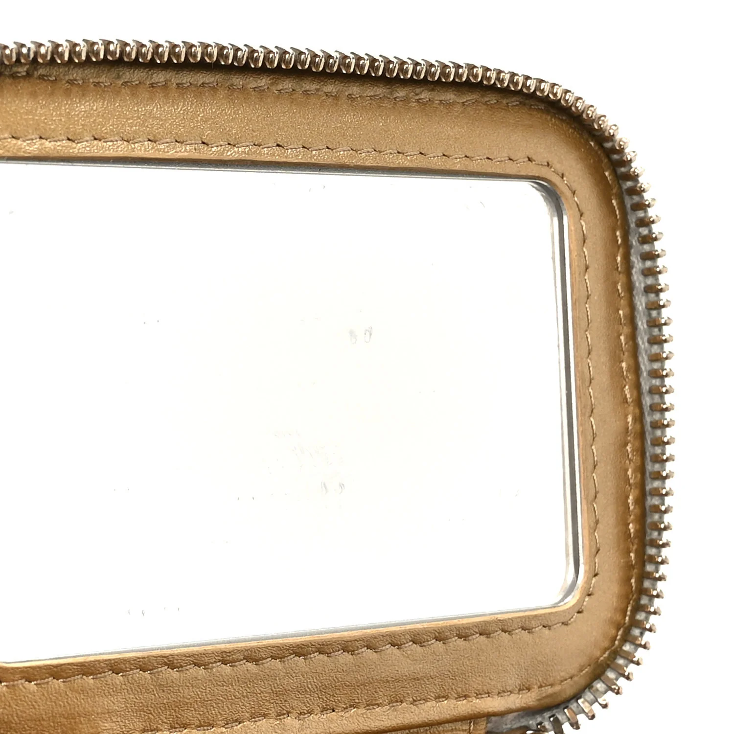 Lambskin Quilted Pearl Crush Mini Vanity Case With Chain Grey - Top Club