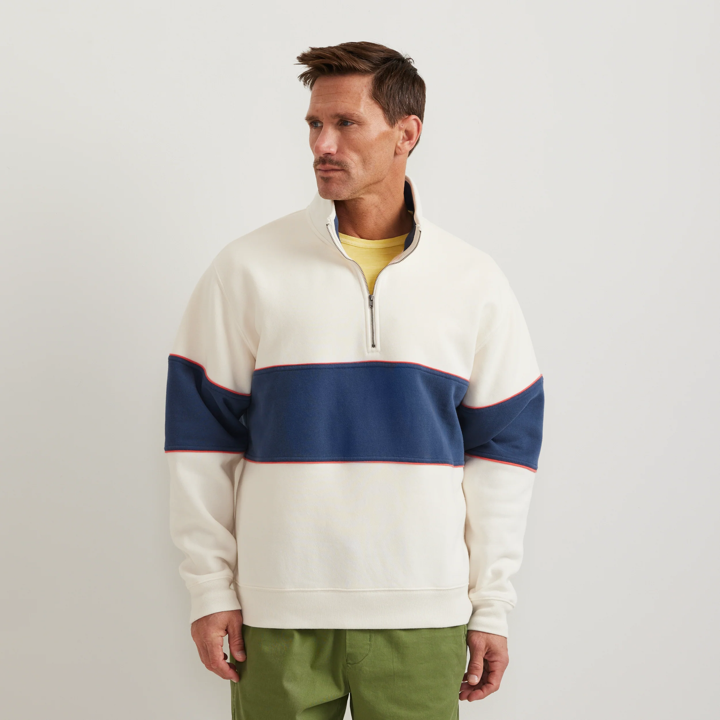 Men's Vintage Soft 1/4-Zip - Stripe - MoB Apparel