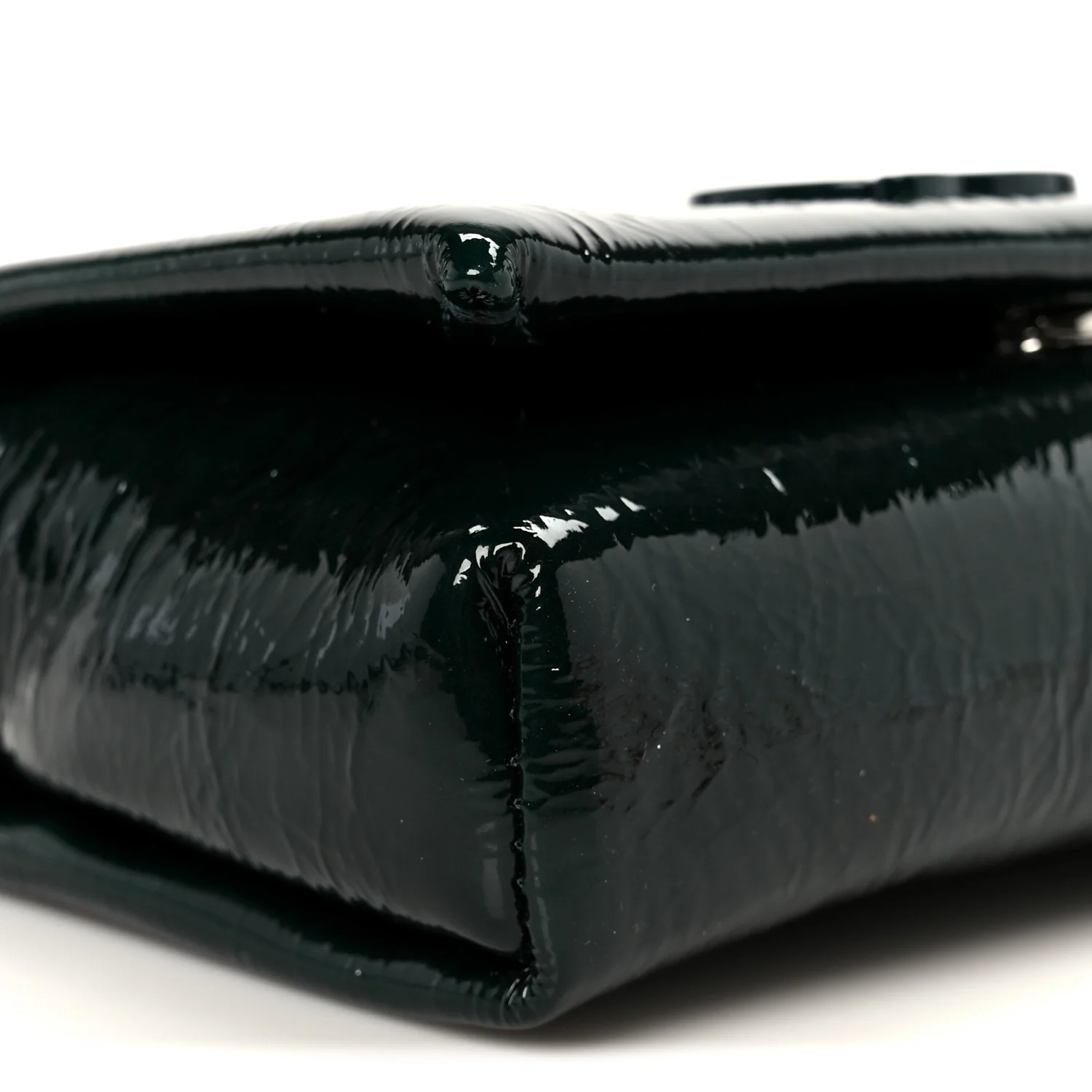 Naplak Patent Calfskin Monochrome Loubi54 Shoulder Bag Green - Top Club