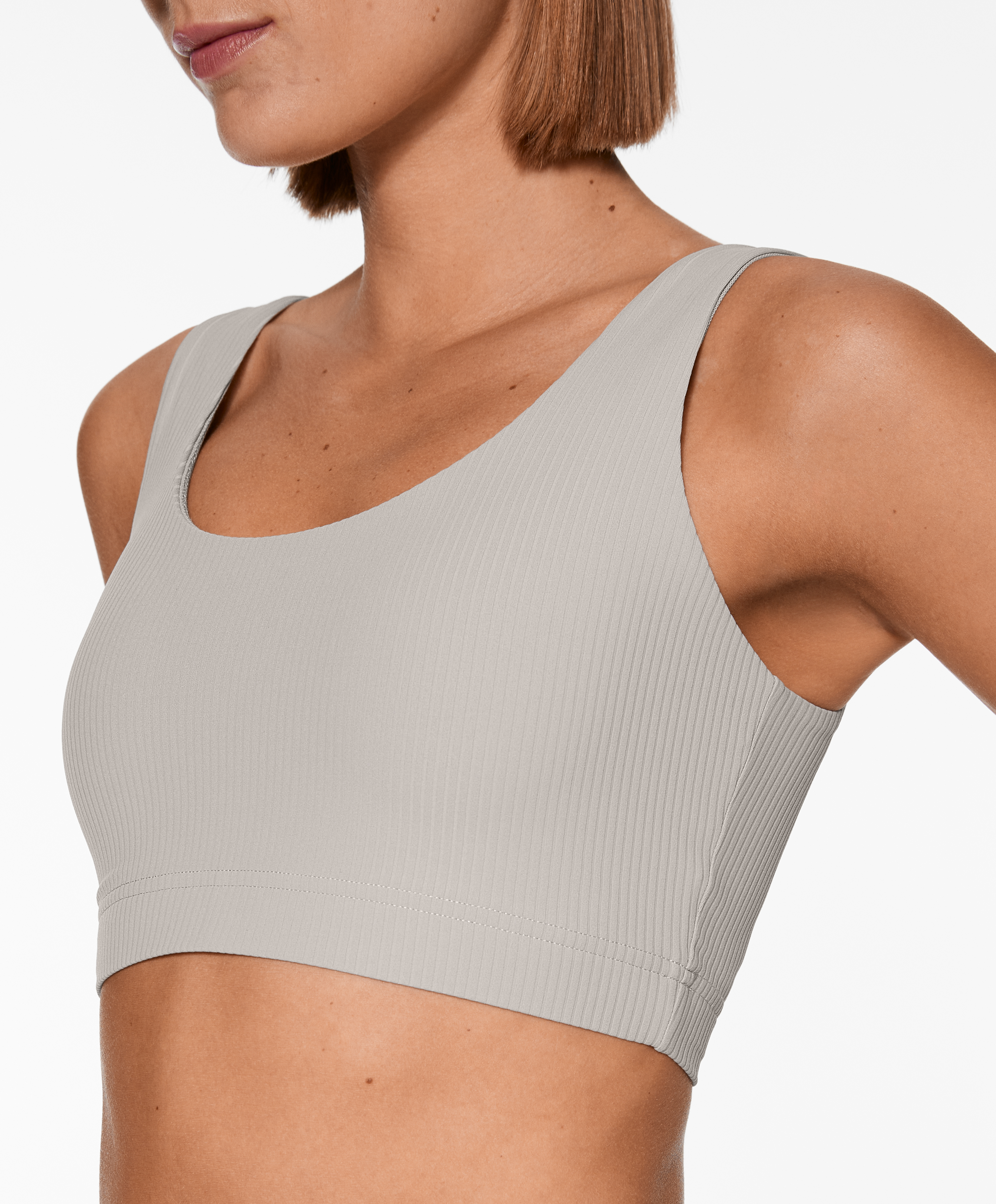 OYSHO Medium-support comfortlux rib sports bra with cups