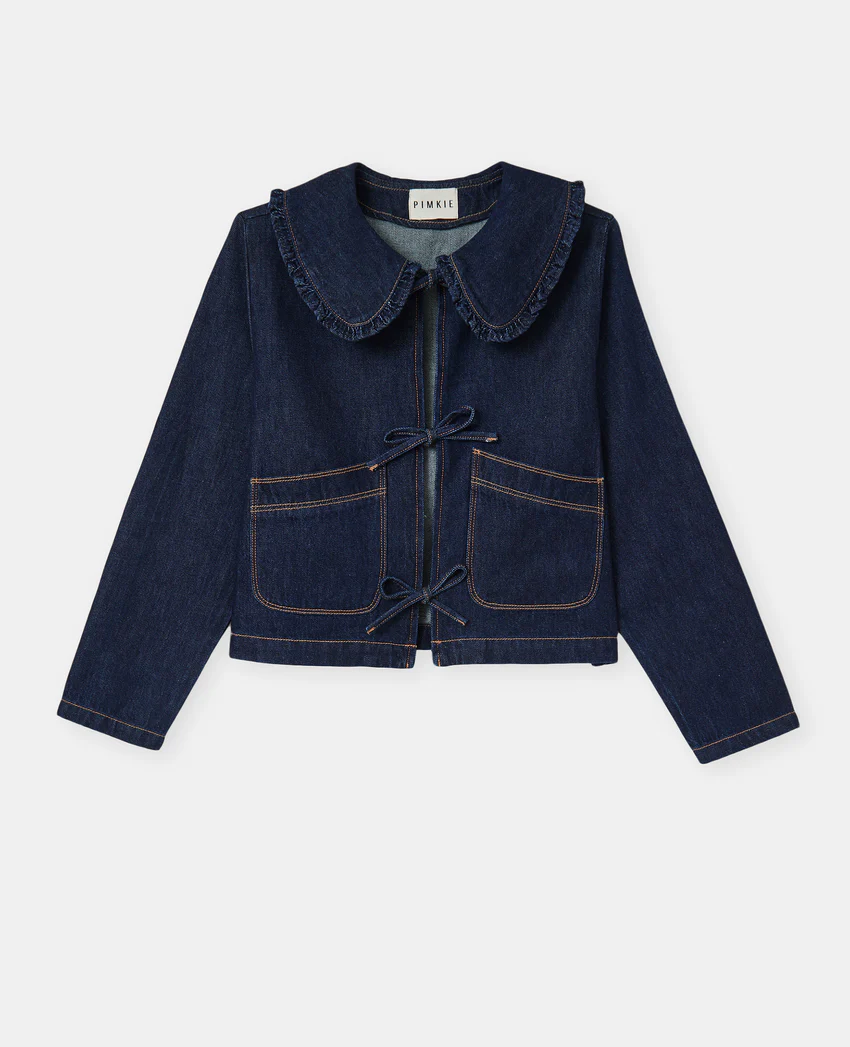 Pimkie Veste en jean avec col claudine et nouettes