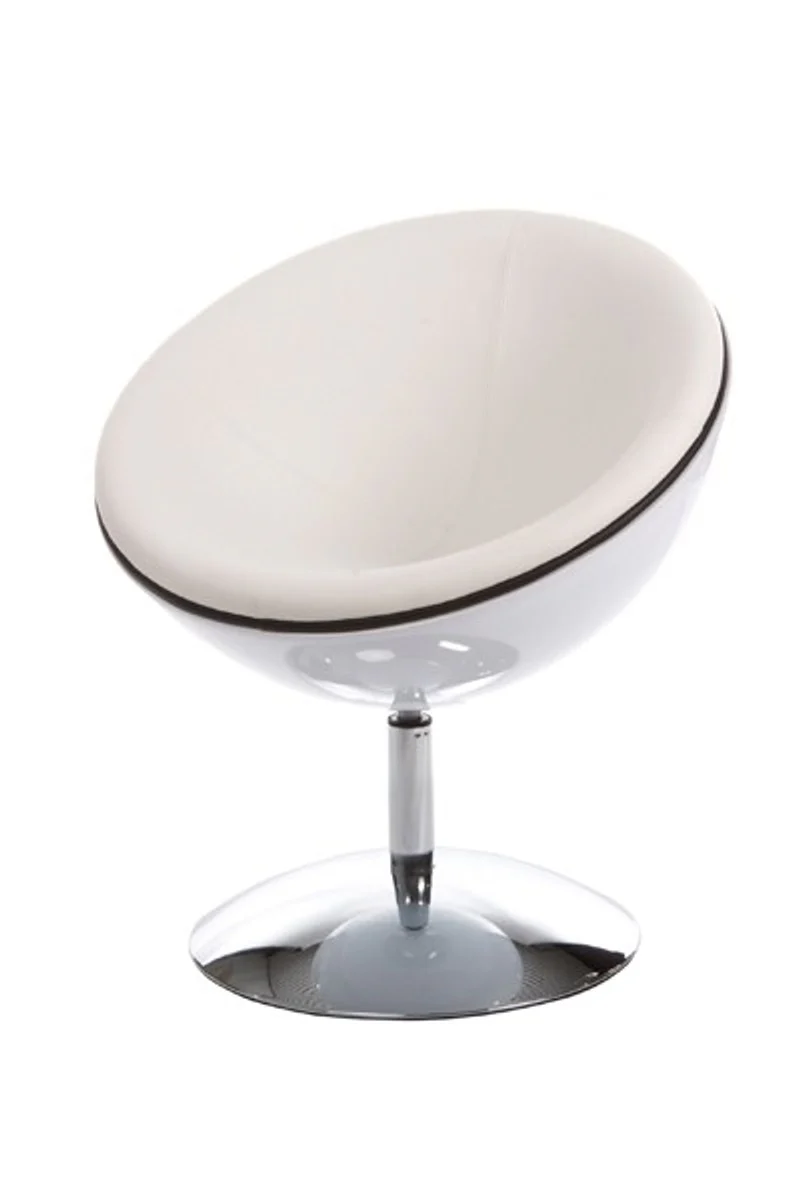 Designer swivel chair, white/high gloss white lounge chair - modern chair