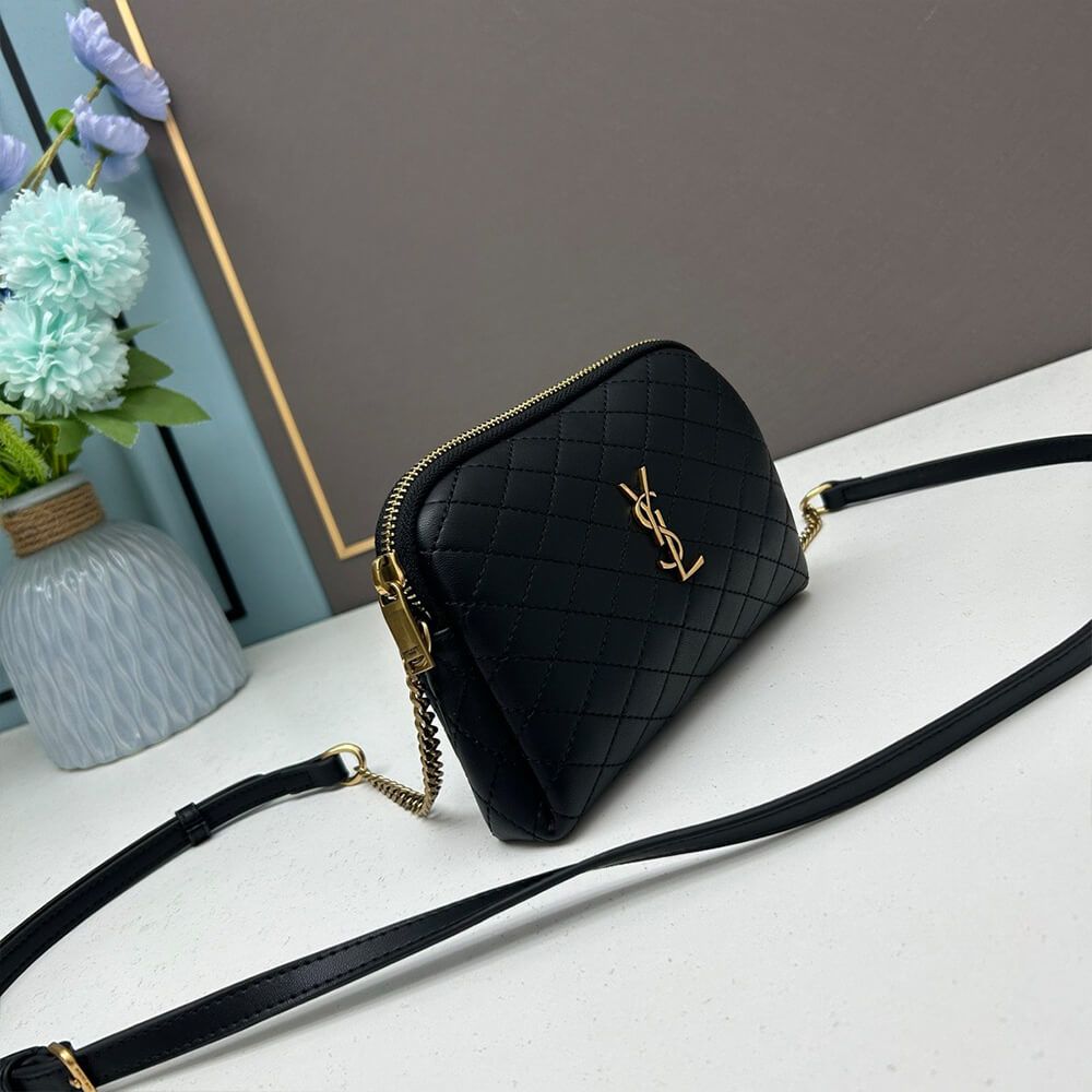 YSL Gaby zipped pouch in quilted lambskin - Top Club