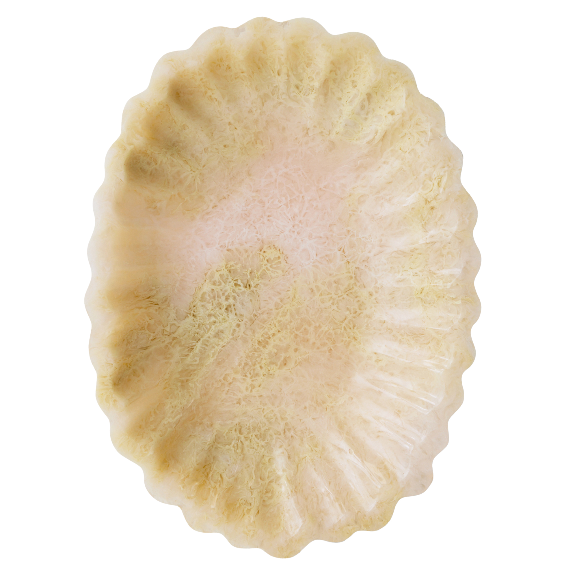New classics serveerschaal resin ivory