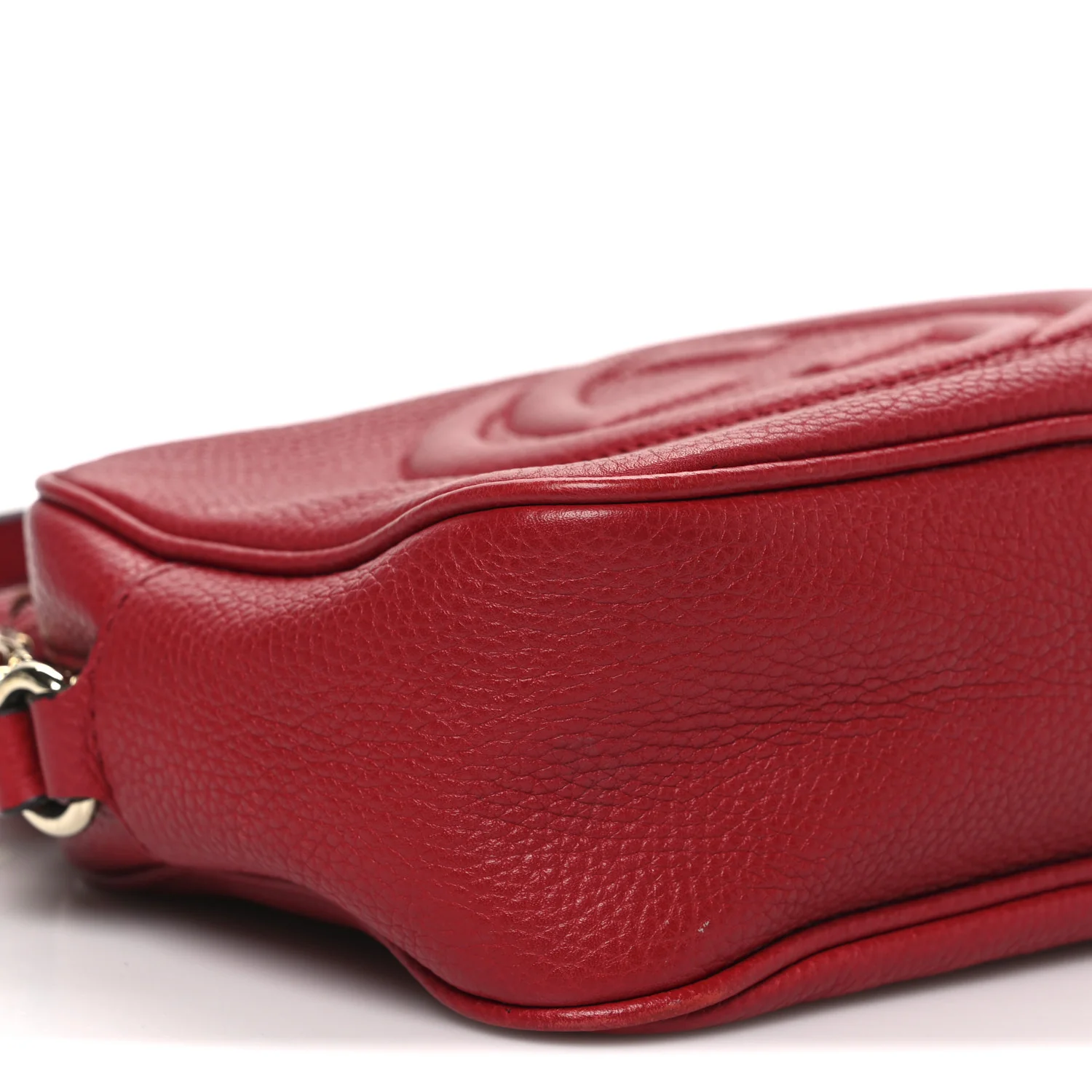 Pebbled Calfskin Small Soho Disco Bag Vibrant Red - Top Club
