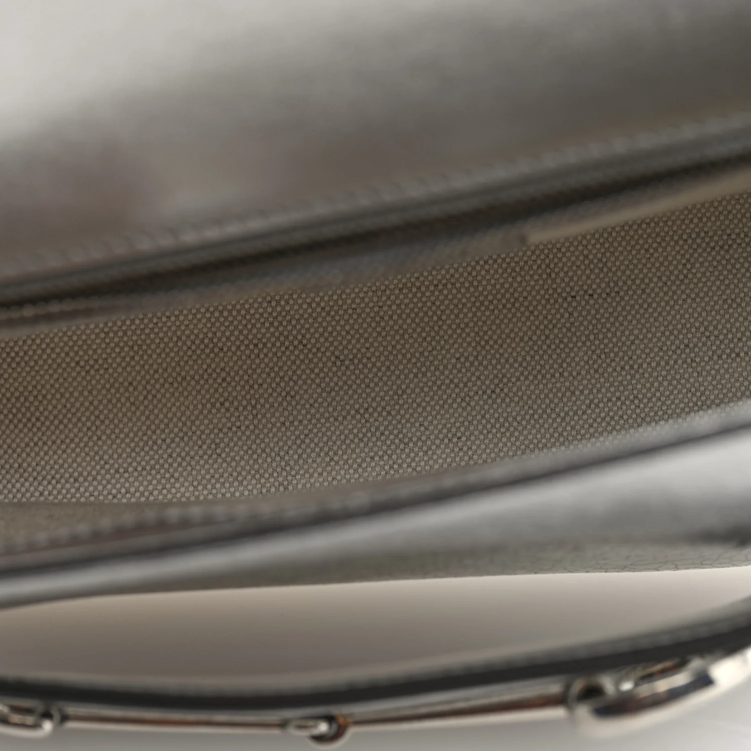 Metallic Demetra Small Horsebit 1955 Asymmetric Shoulder Bag Silver - Top Club