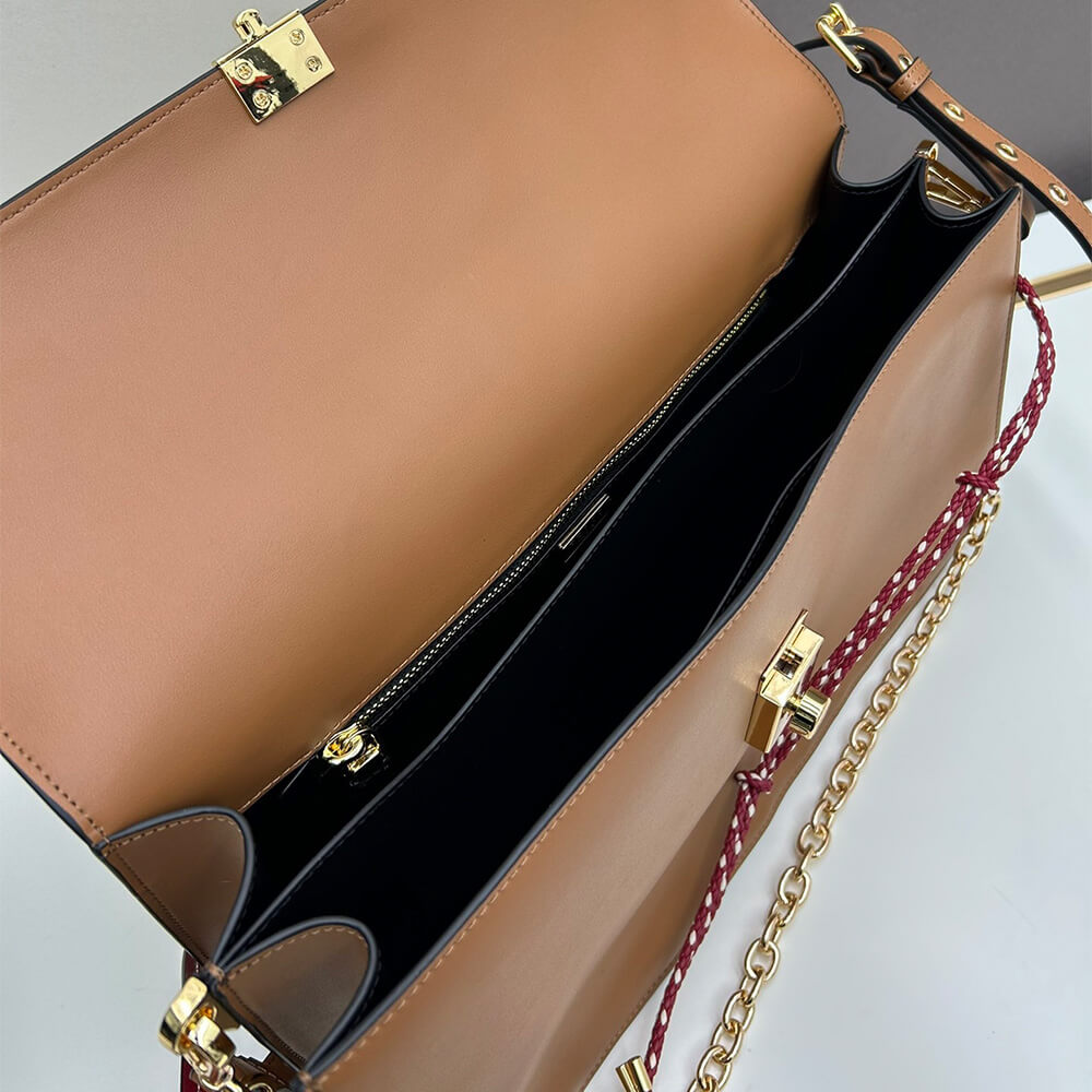 Prada Soft Sound large leather shoulder bag with charms(high-end grade) - Top Club