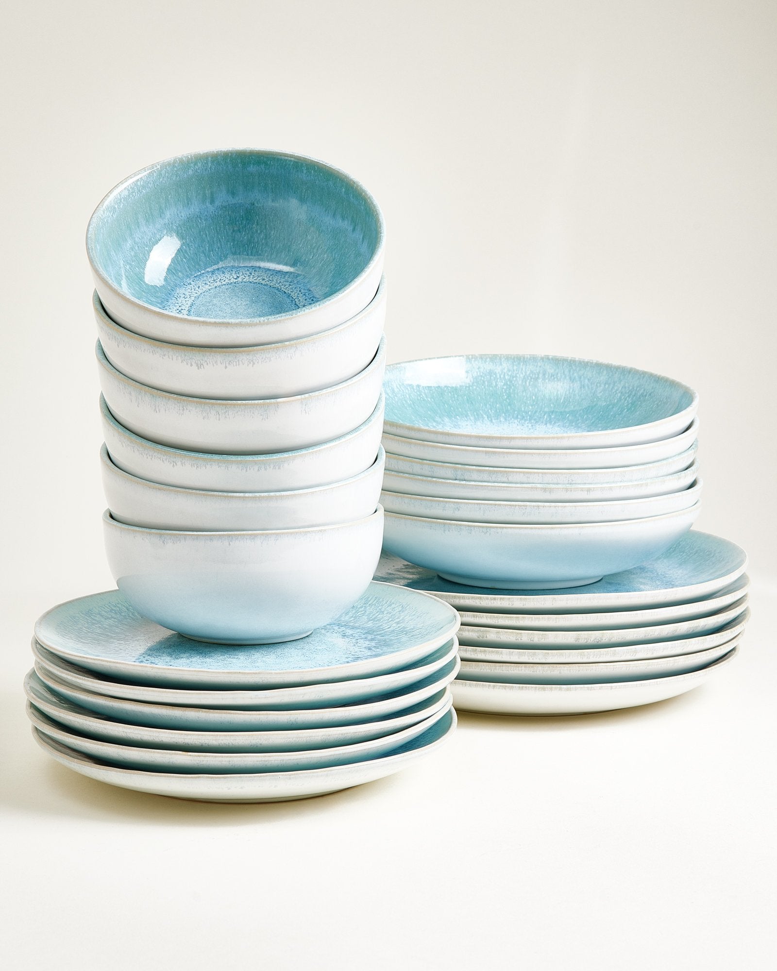 Alcachofra Geschirr-Set classic grünblau 24-teilig