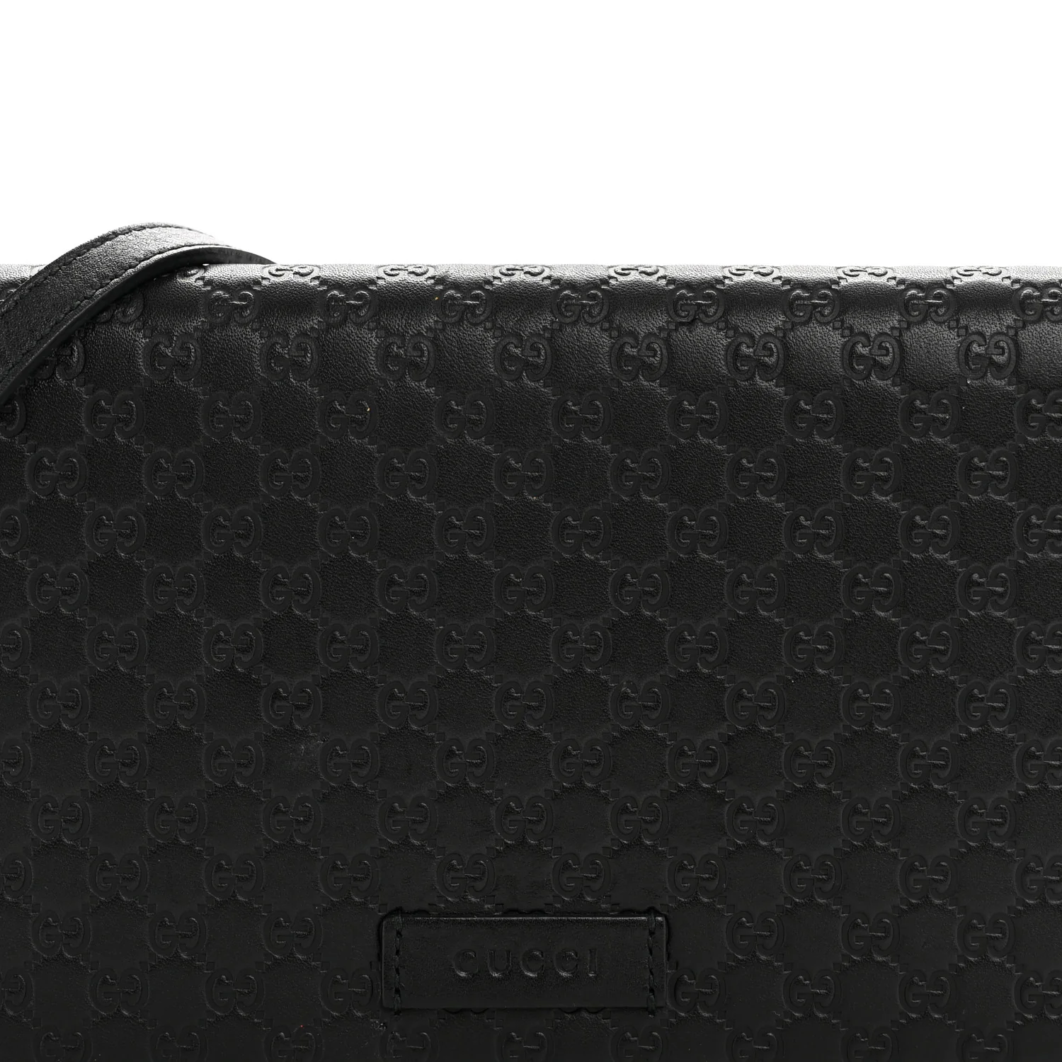 Microguccissima Crossbody Wallet Black - Top Club