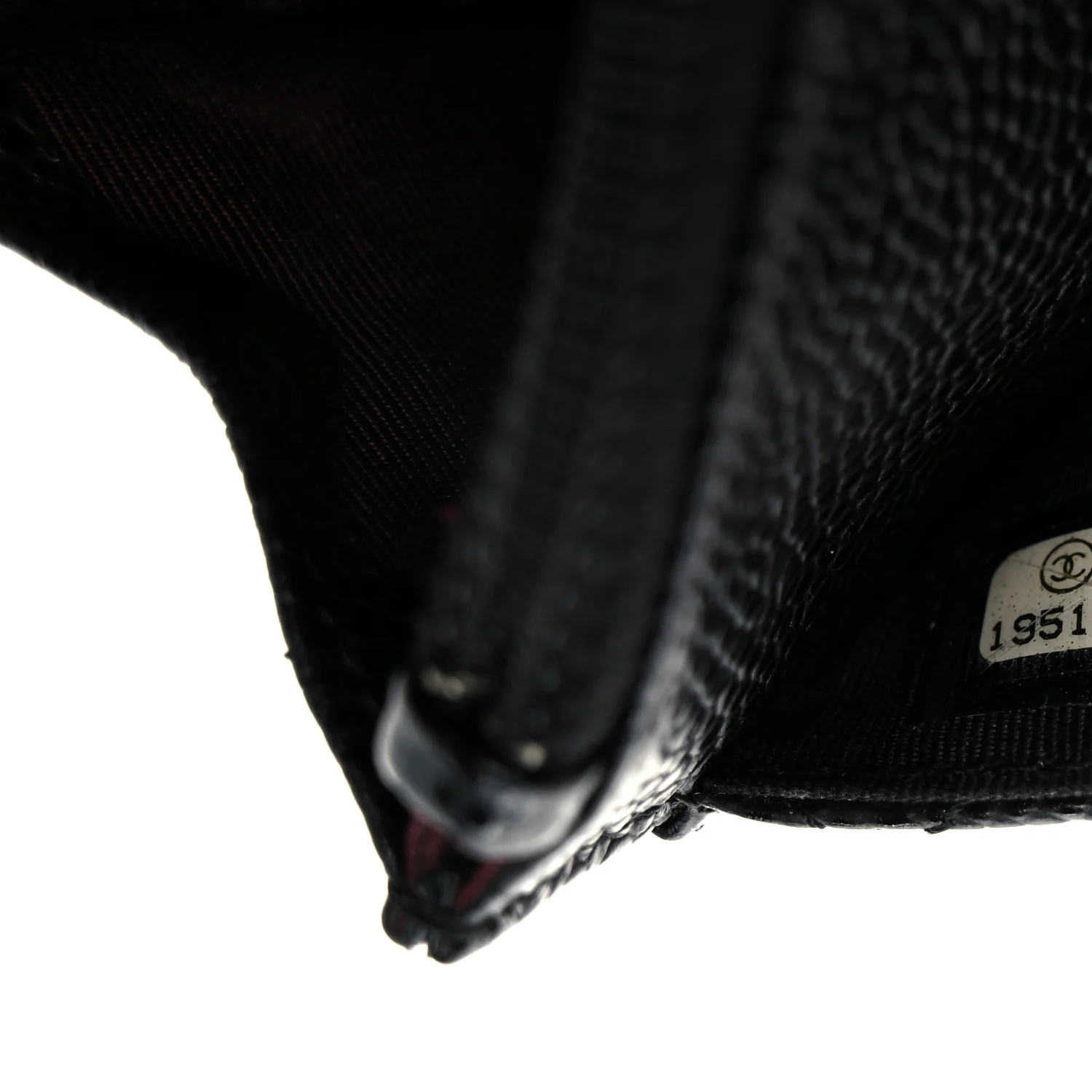Caviar Quilted Wallet on Chain WOC Black - Top Club