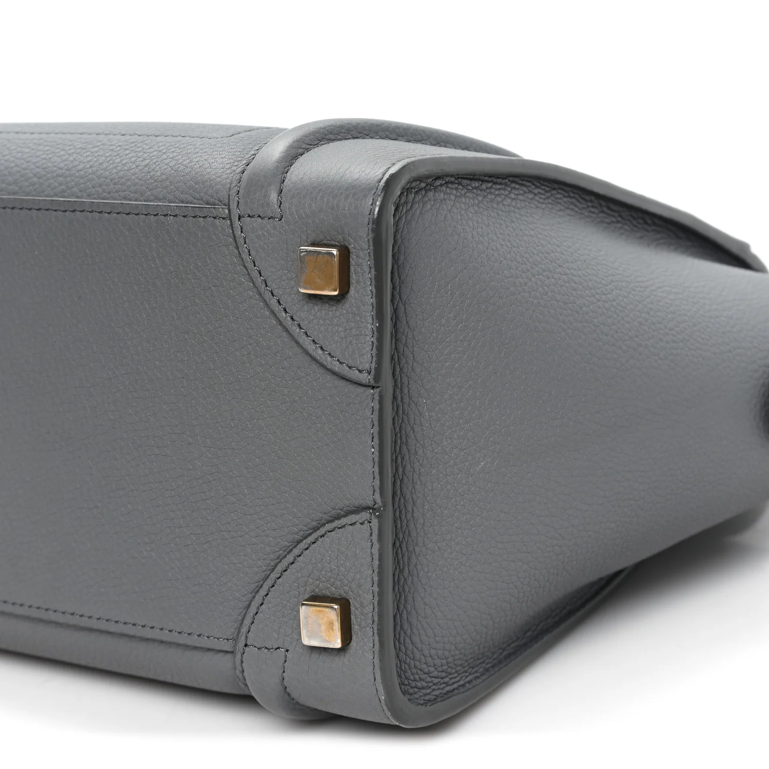 Baby Drummed Calfskin Micro Luggage Kohl - Top Club