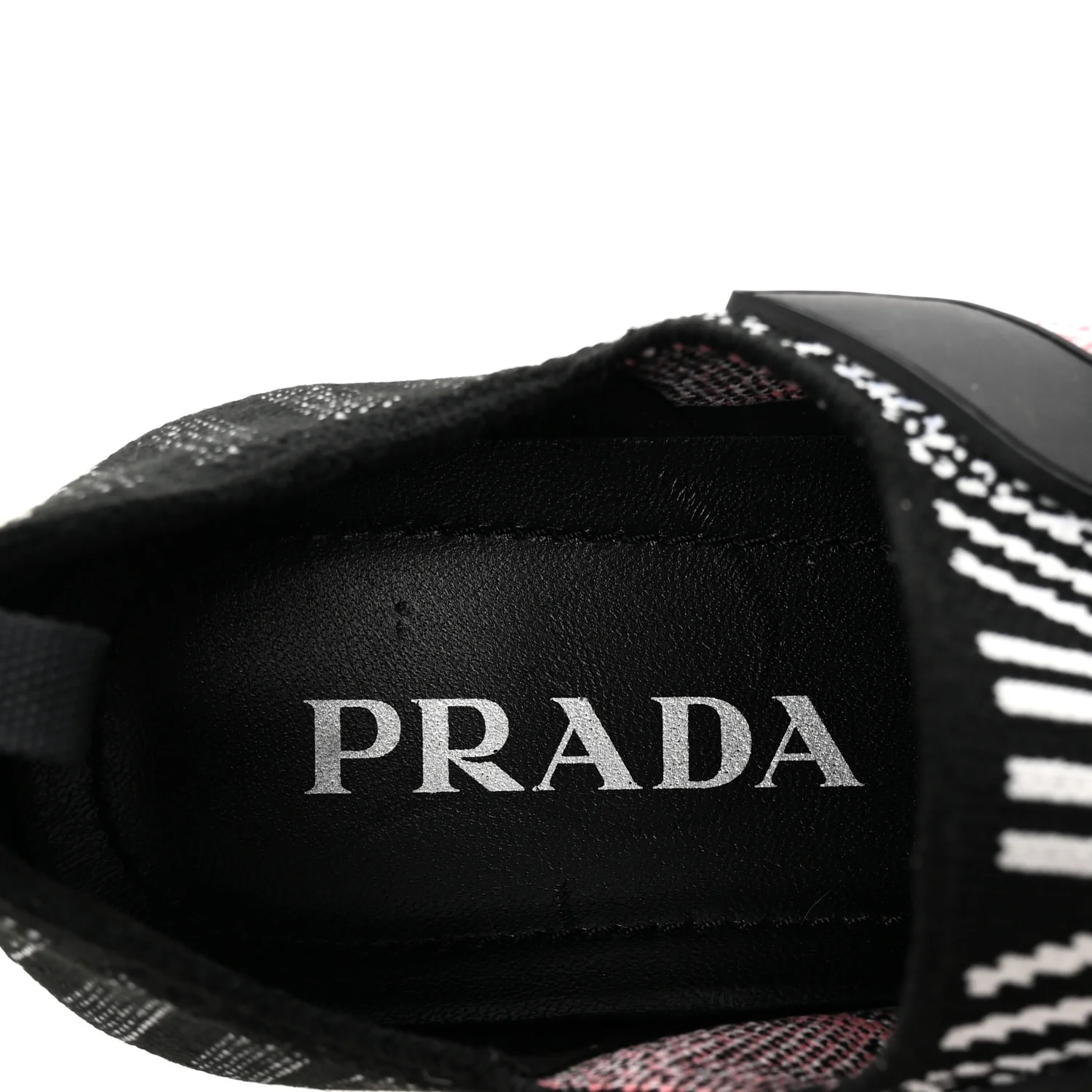 Rubber Knit Printed Fabric Cloudbust Air Sneakers 37 White Pink Black - Top Club