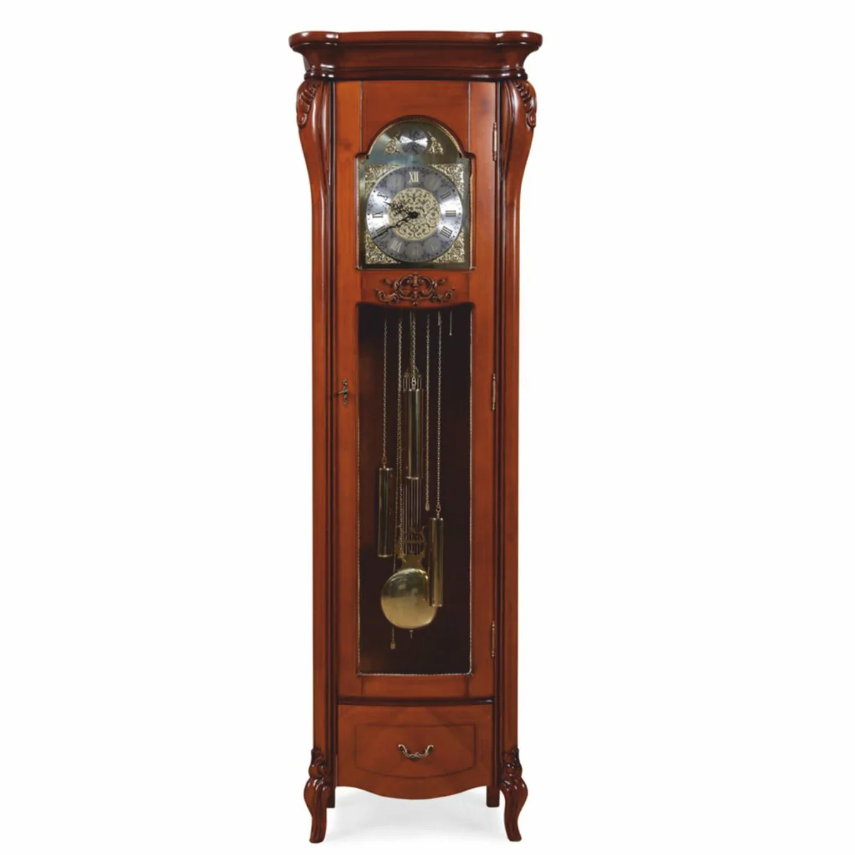 Luxury Baroque Grandfather Clock / Pendulum Clock Brown H. 206 cm - Baroque Furniture