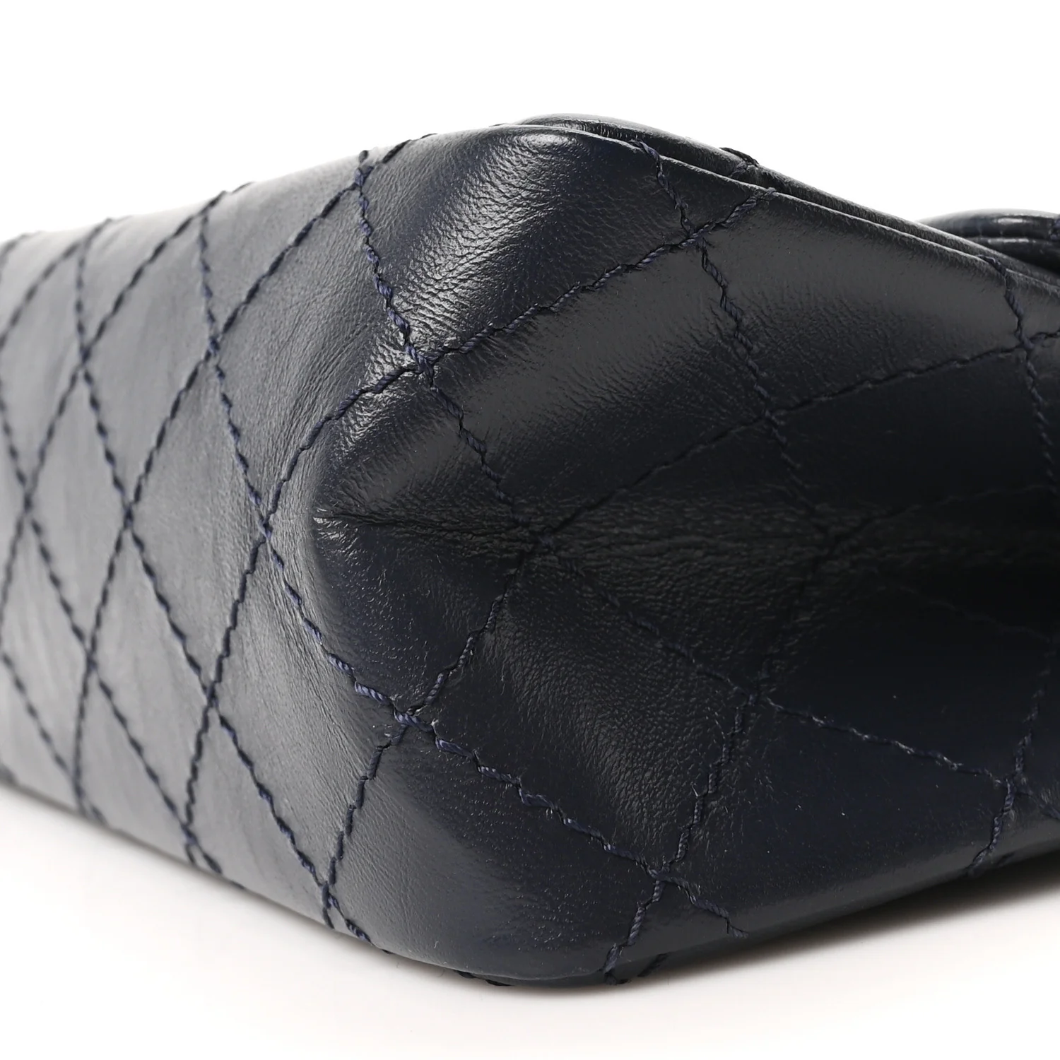 Aged Calfskin Quilted 2.55 Reissue Mini Flap Navy - Top Club