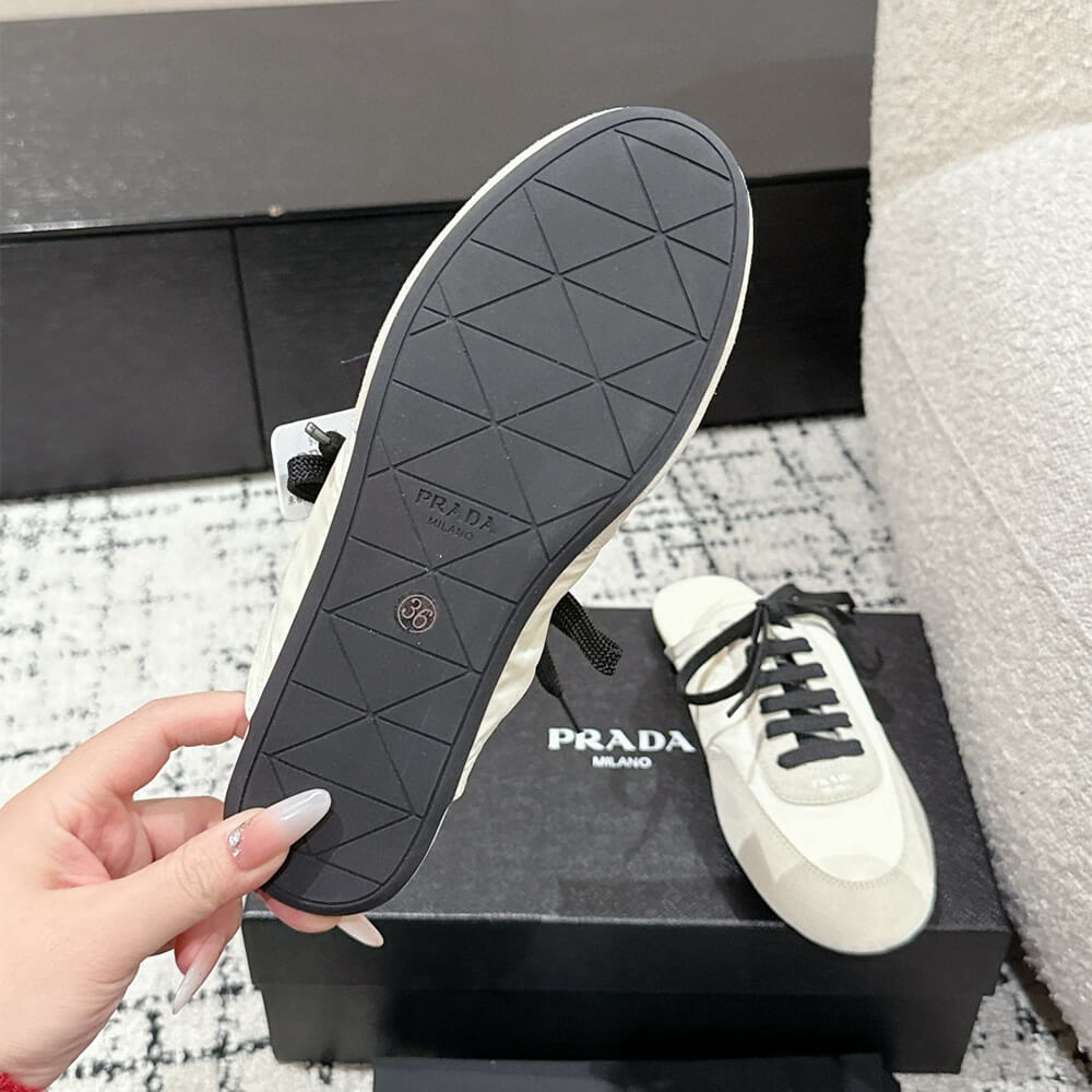 PRADA Collapse Re-Nylon and suede mules - Top Club