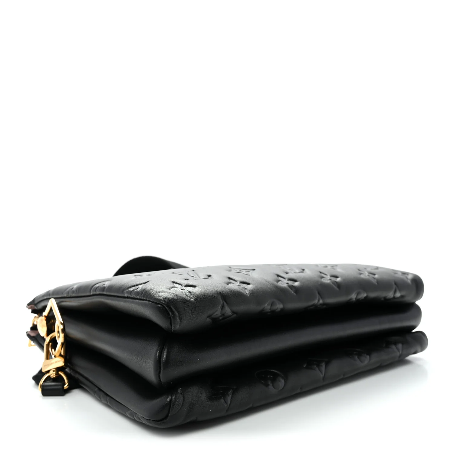 Lambskin Embossed Monogram Coussin PM Black - Top Club