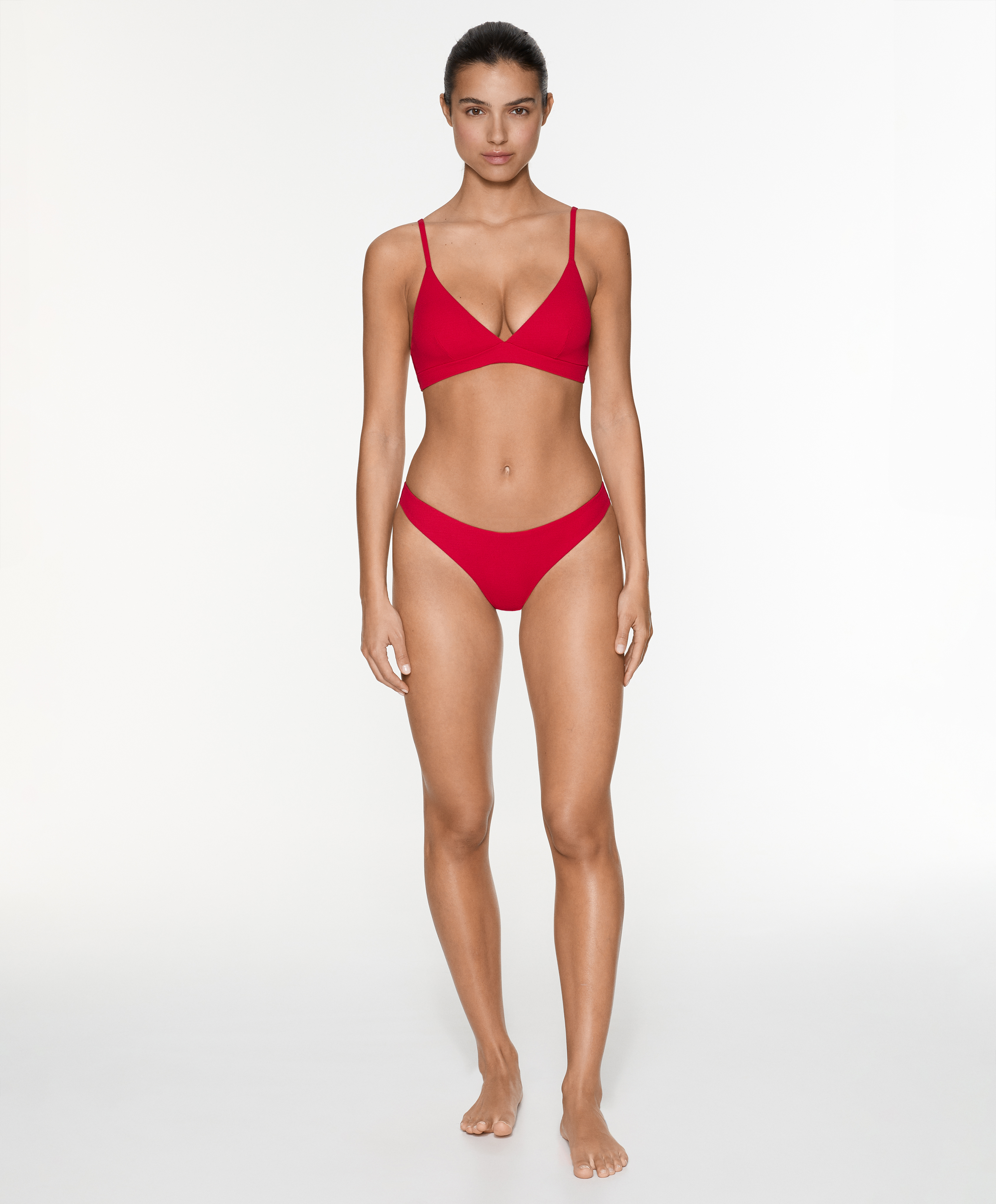 OYSHO Piqué medium-coverage U-cut bikini briefs