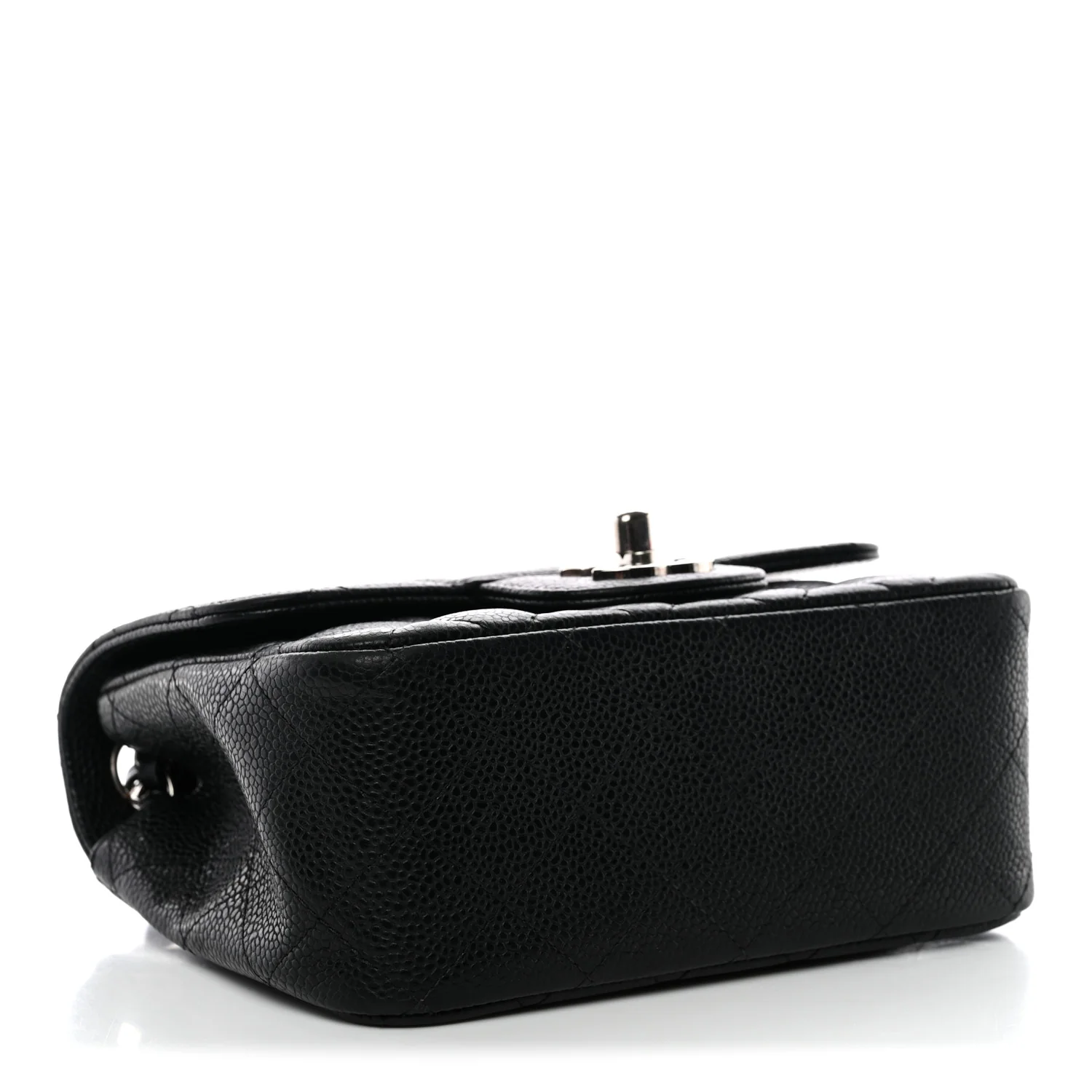 Caviar Quilted Mini Square Flap Black - Top Club