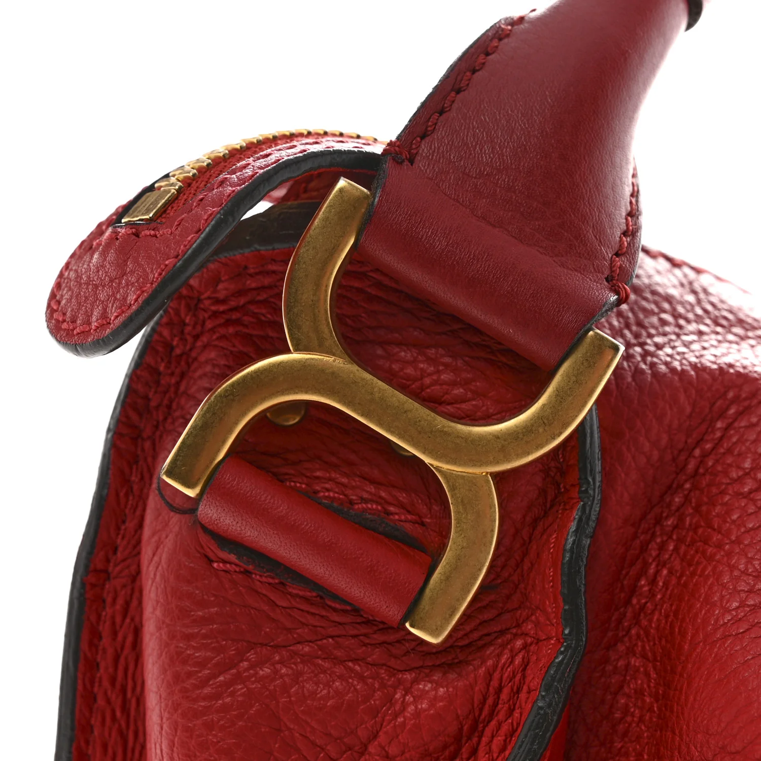 Calfskin Large Marcie Hobo Red - Top Club