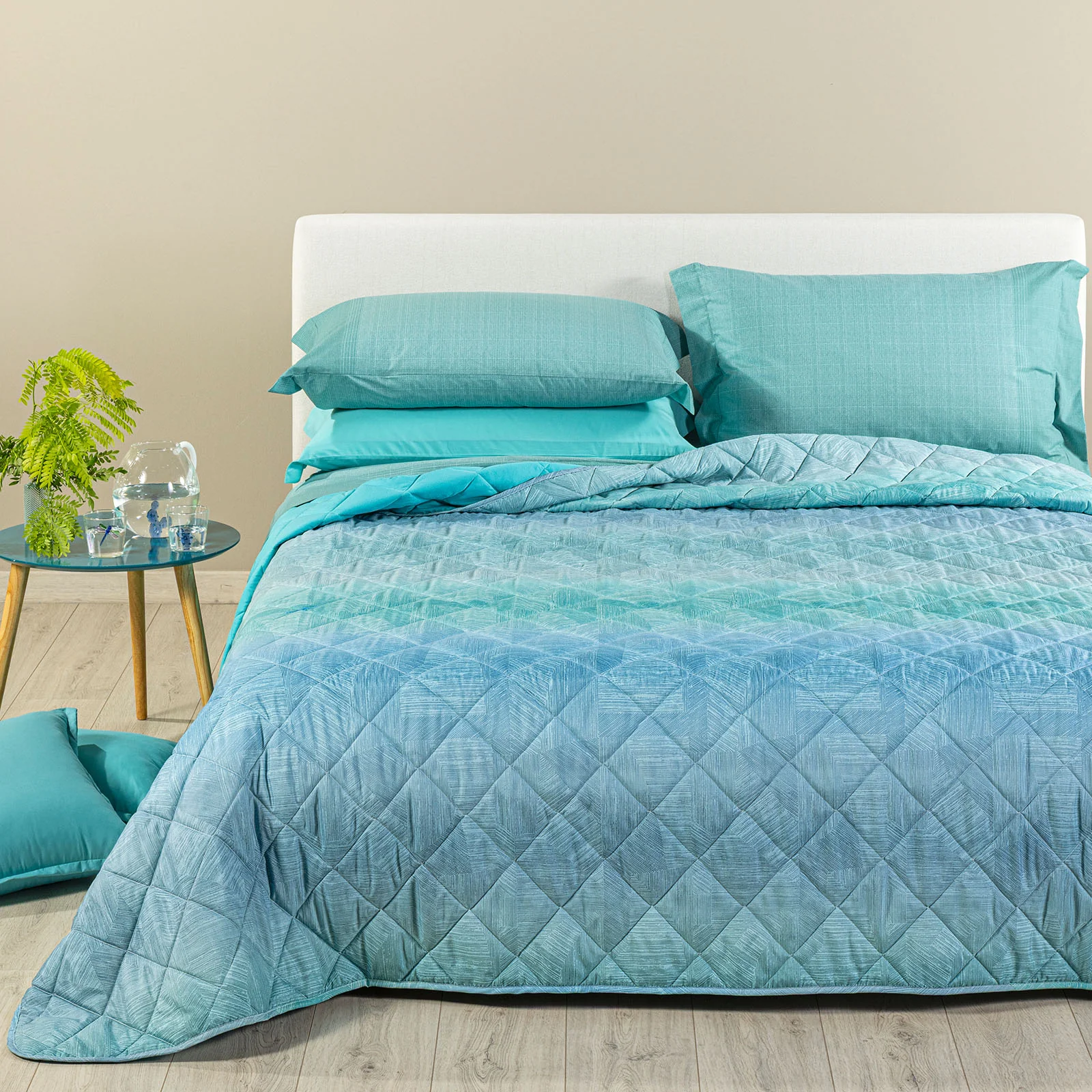 Copriletto Trapuntato In Microfibra Atlantis Piazza E Mezza Avio Modern