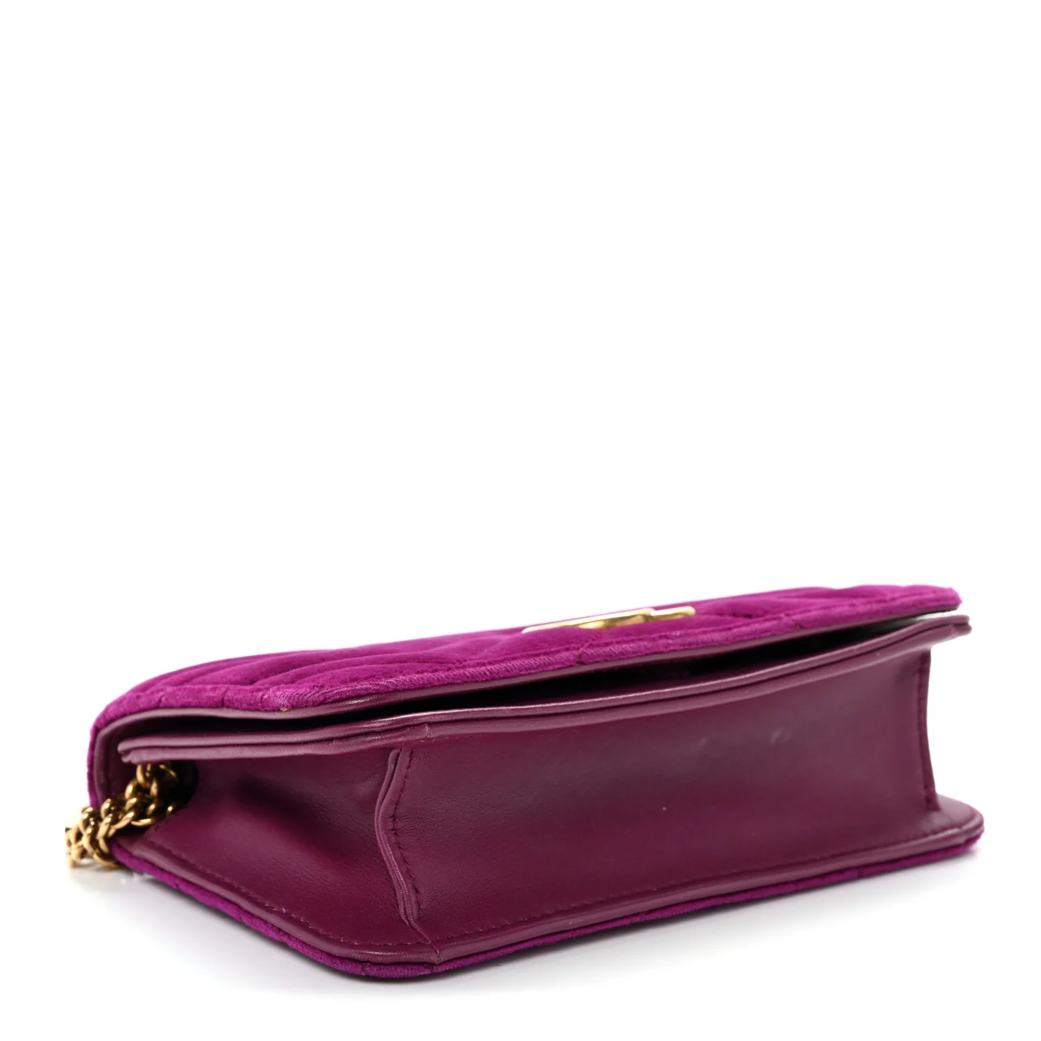 Velvet Matelasse GG Marmont Mini Bag Fuchsia Violet Cyclamen - Top Club