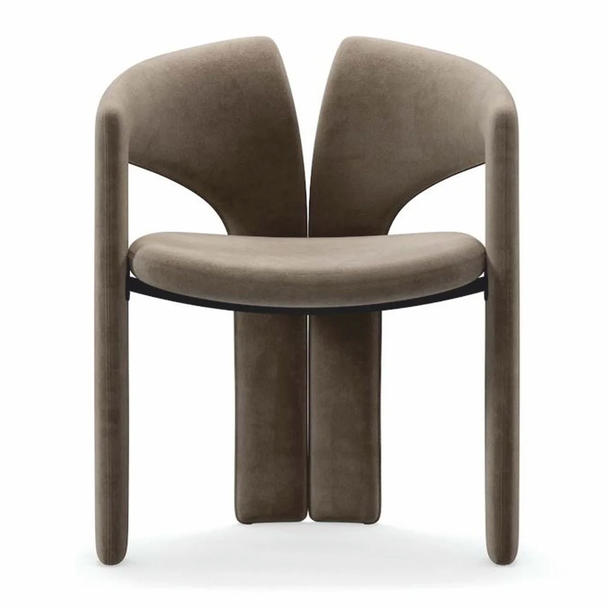 Luxury dining room chair with armrests brown H. 76 cm - Dining room furniture