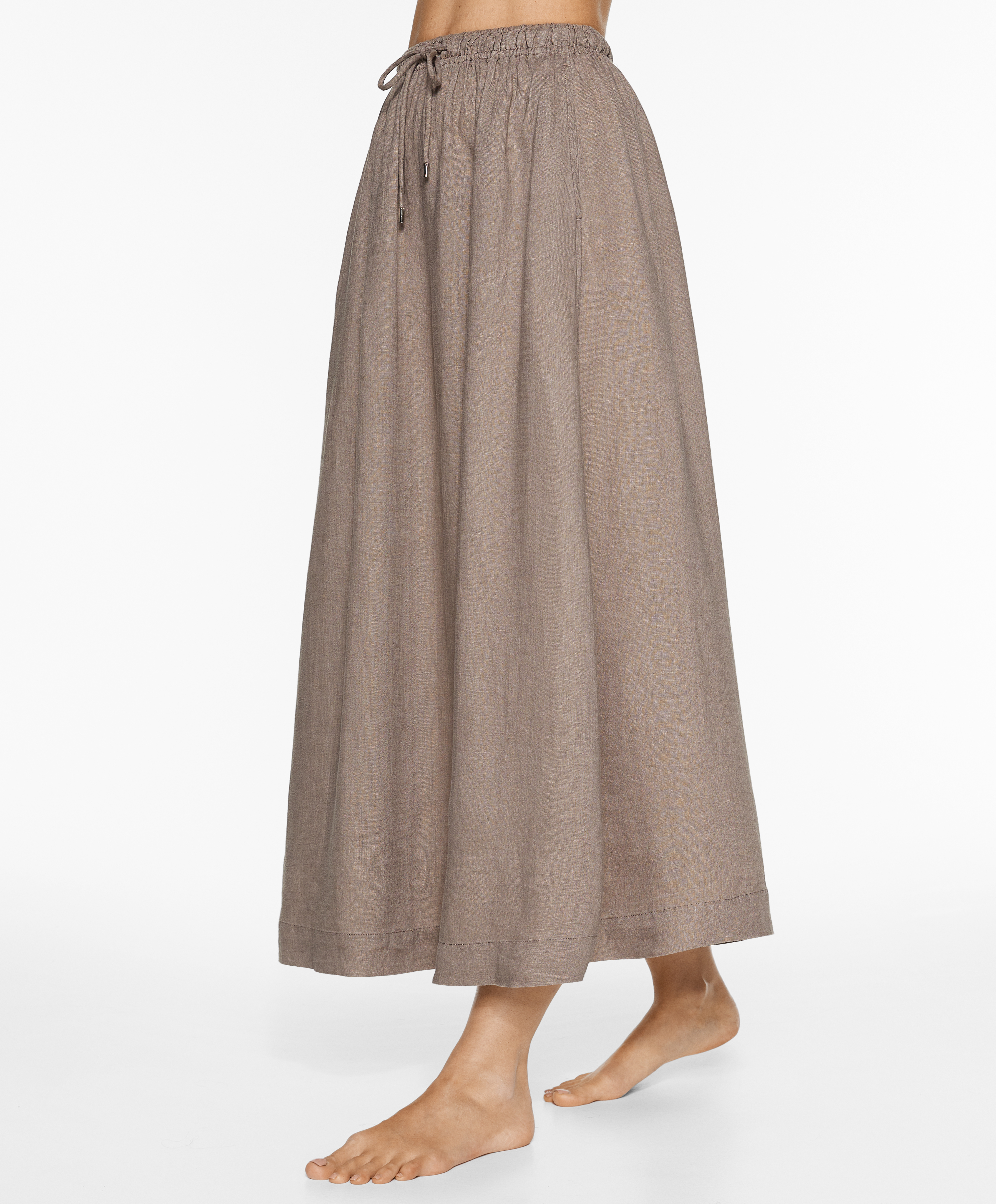 OYSHO Long 100% linen skirt