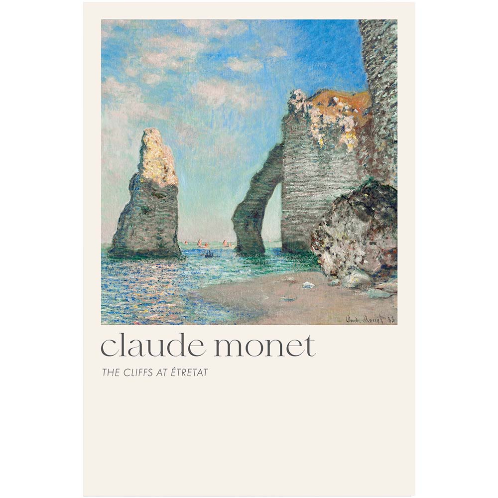 Poster Claude Monet - The cliffs at Étretat 70x100 cm