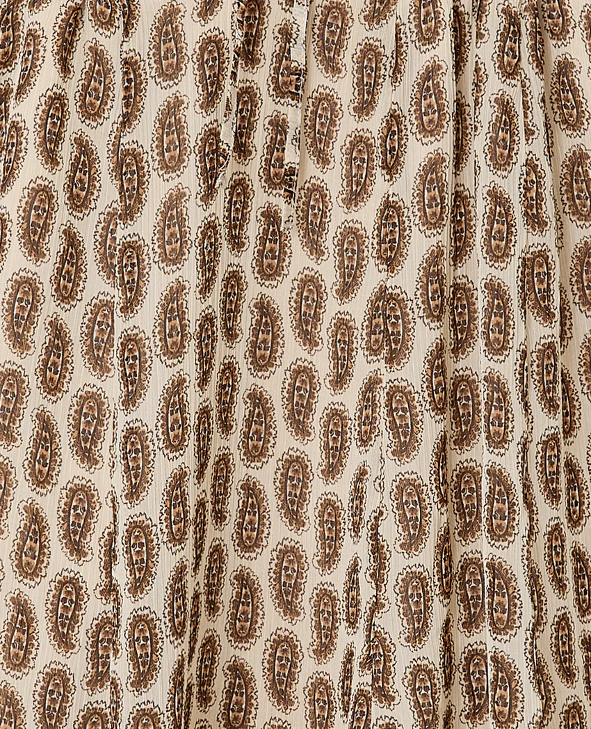 Pimkie Robe en voile avec volants motifs cachemire