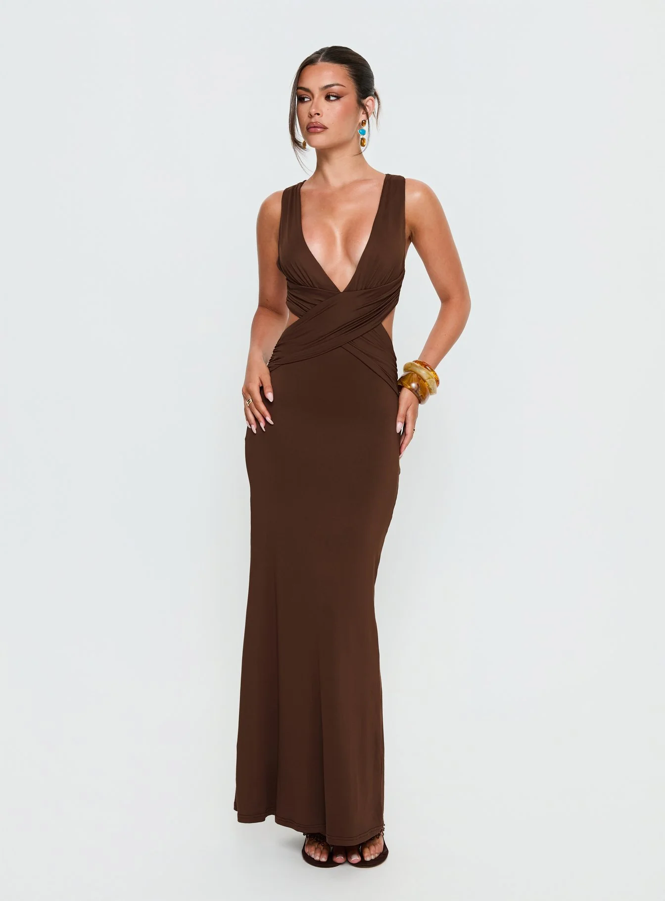 Bambia Maxi Dress Dark Brown