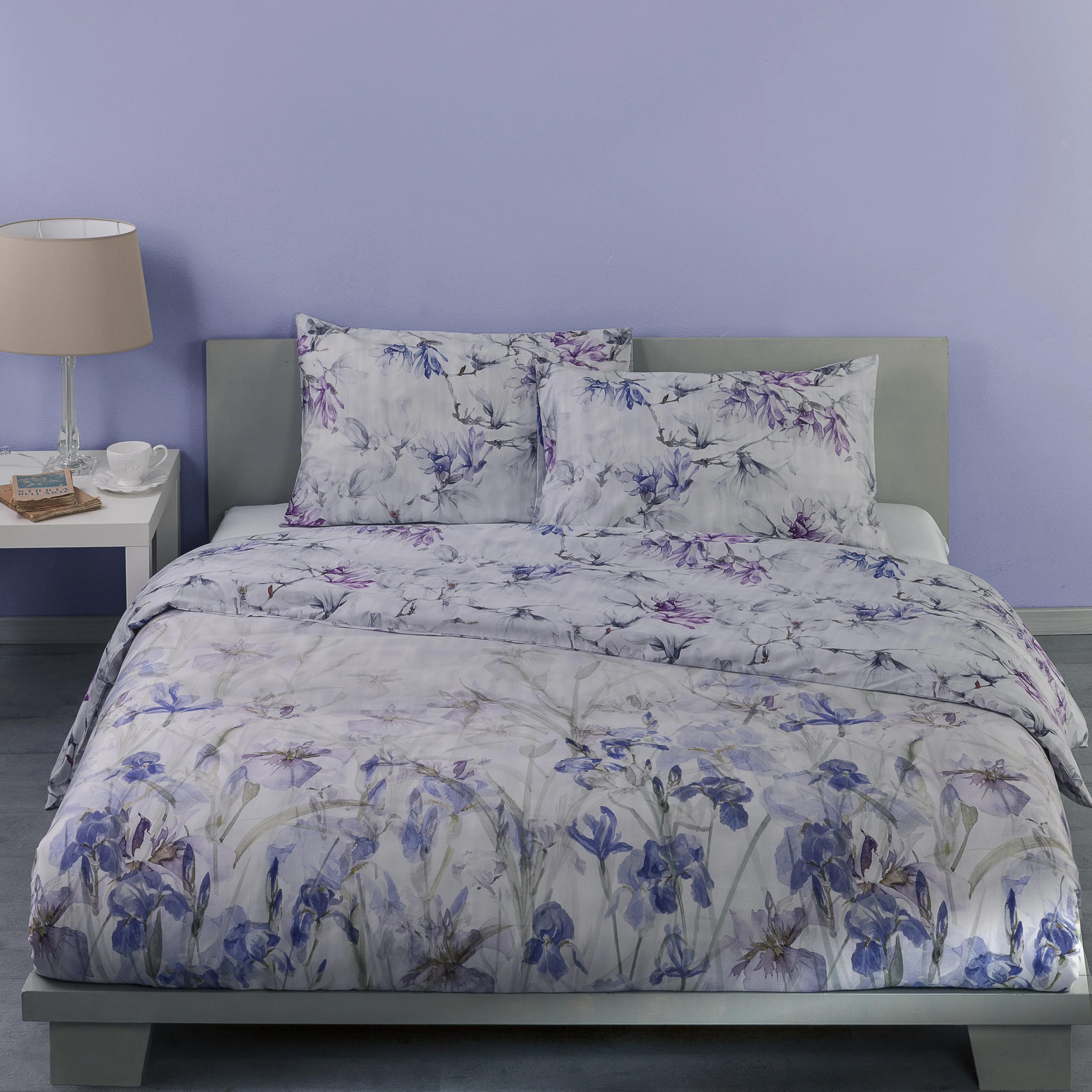 Copripiumino Con Federe In Percalle Irises Matrimoniale